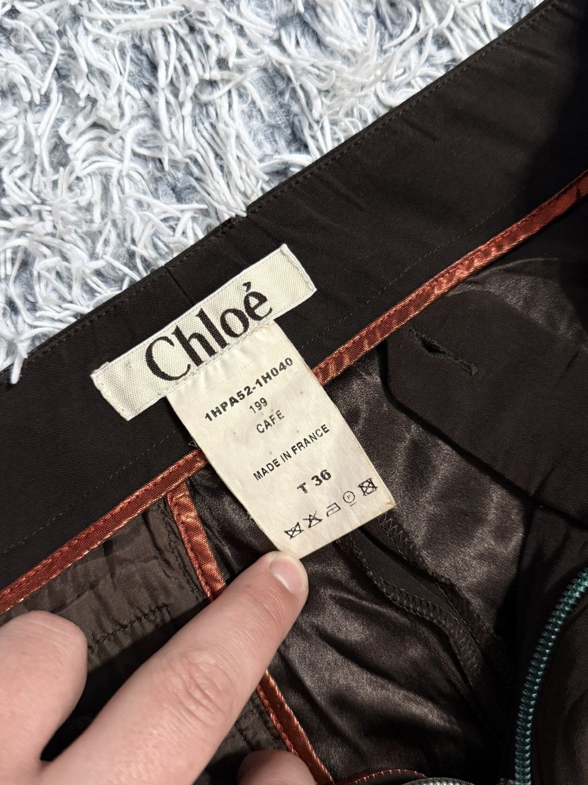 Chloe Vintage Chloe Straight Trousers pants wide leg brown Size 25" / US 0 / IT 36 - 5 Thumbnail