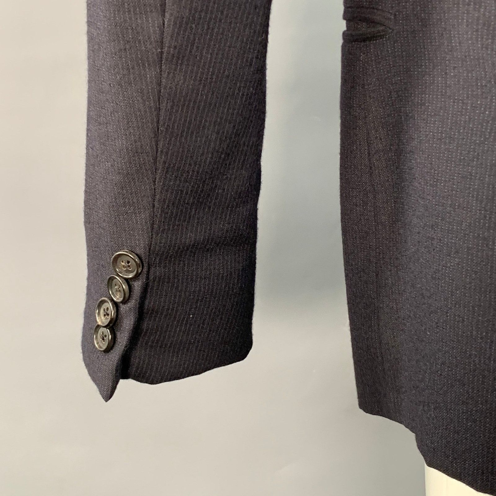 Band Of Outsiders BAND OF OUTSIDERS Size 40 Stripe Wool Notch Lapel Sport Coat Size 40R - 5 Thumbnail
