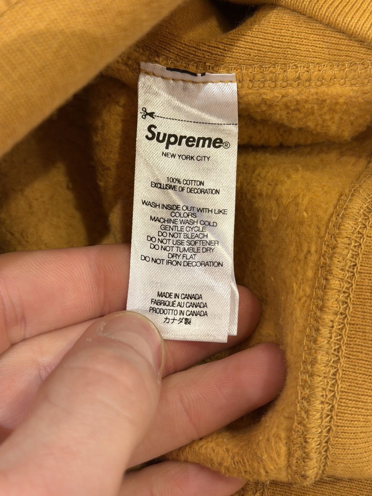 Supreme Supreme Arabic Logo Hoodie - Light Mustard Size US M / EU 48-50 / 2 - 5 Thumbnail