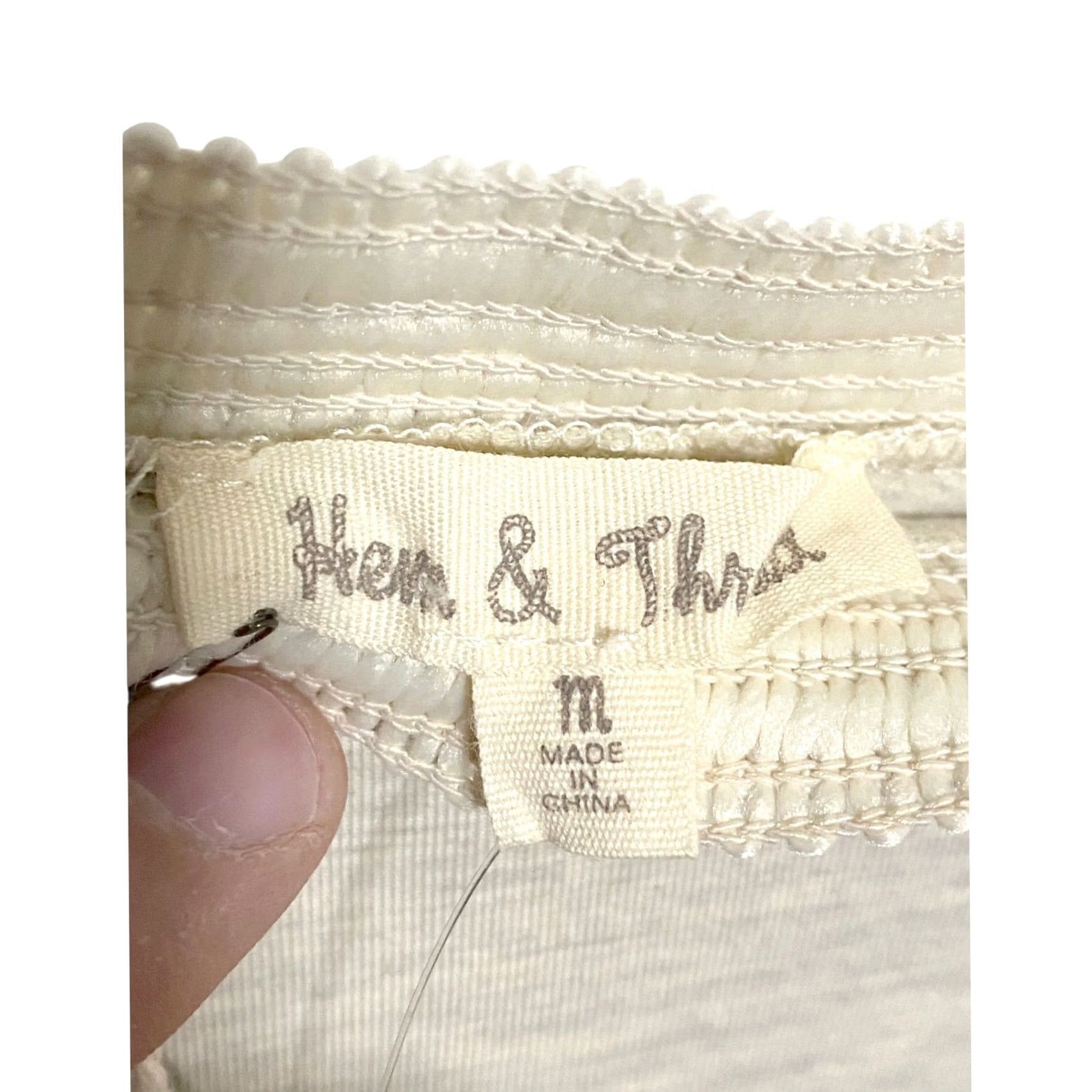 Vintage Hem & Thread Mini Skirt M Eyelet Crochet Coquette Feminine Festival NWT Cream Short Geometric Boho Spring Summer Women Womens XS? Size 32" / US 10 / IT 46 - 6 Thumbnail