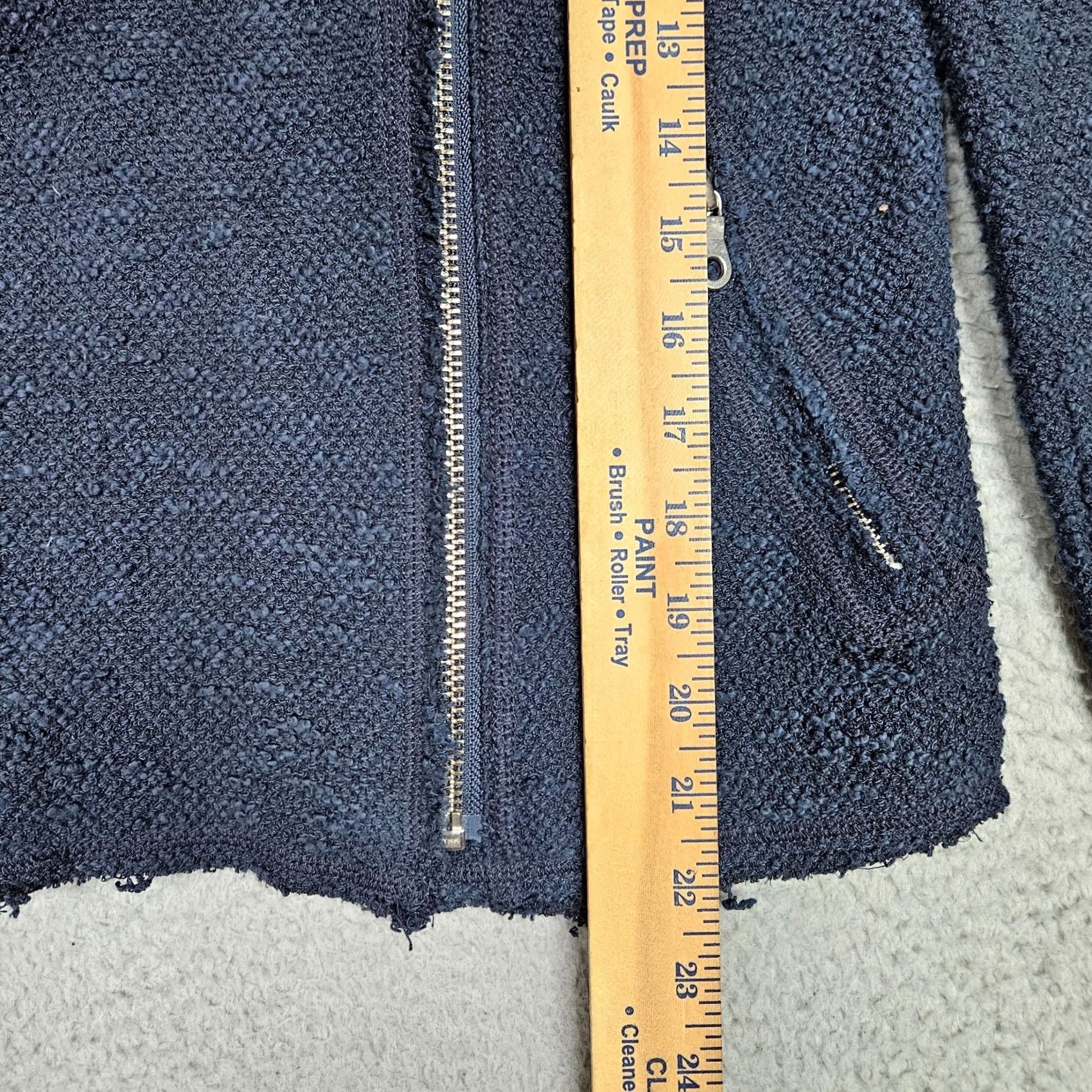Rebecca Taylor Rebecca Taylor Navy blue Tweed Fringe TRIM Long Sleeve Jacket Size 4 Women Casual Size S / US 4 / IT 40 - 3 Thumbnail