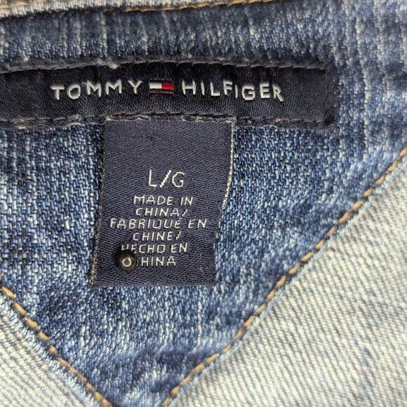 Tommy Hilfiger Tommy Hilfiger Women's Trucker Denim Jean Jacket Size Large Size L / US 10 / IT 46 - 3 Thumbnail