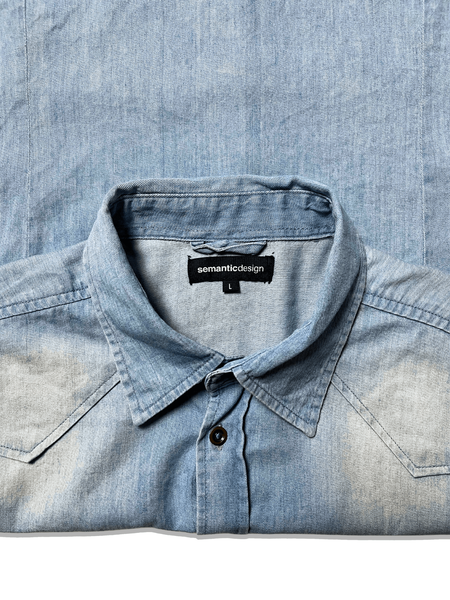 semanticdesign Semantic Design Fading Denim Westen Shirt Size US L / EU 52-54 / 3 - 3 Thumbnail