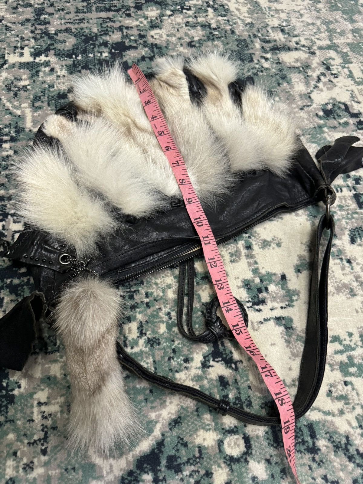 Japanese Brand × Leather CURAGE STUDDED FOX FUR LEATHER BAG Size ONE SIZE - 12 Thumbnail
