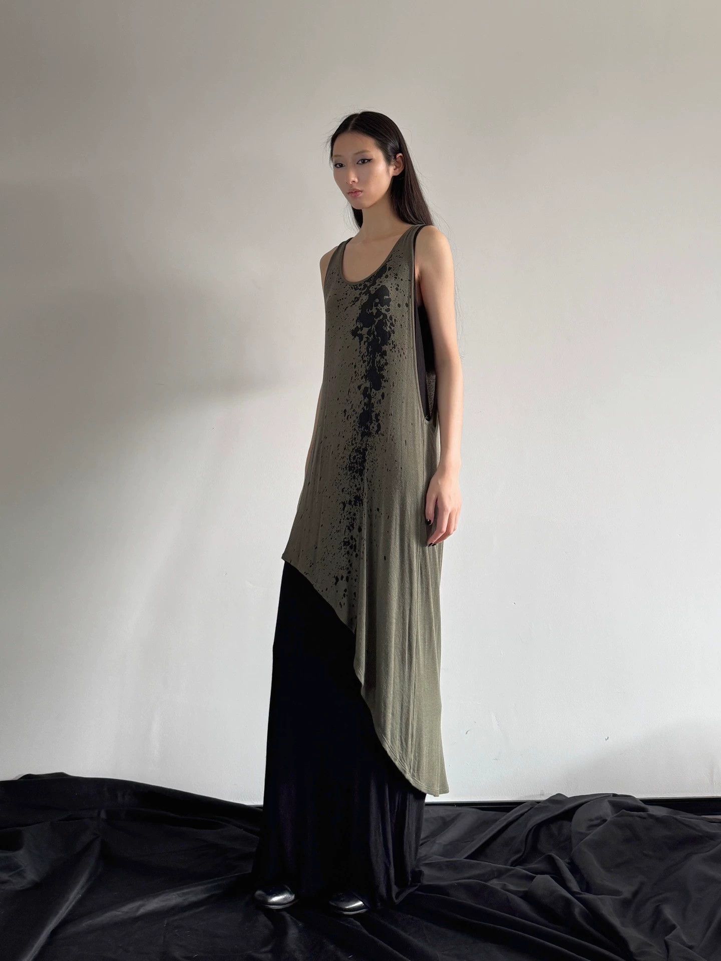 Other Italian Layered Ink-Drip Stretch Irregular Dress Size S / US 4 / IT 40 - 2 Thumbnail