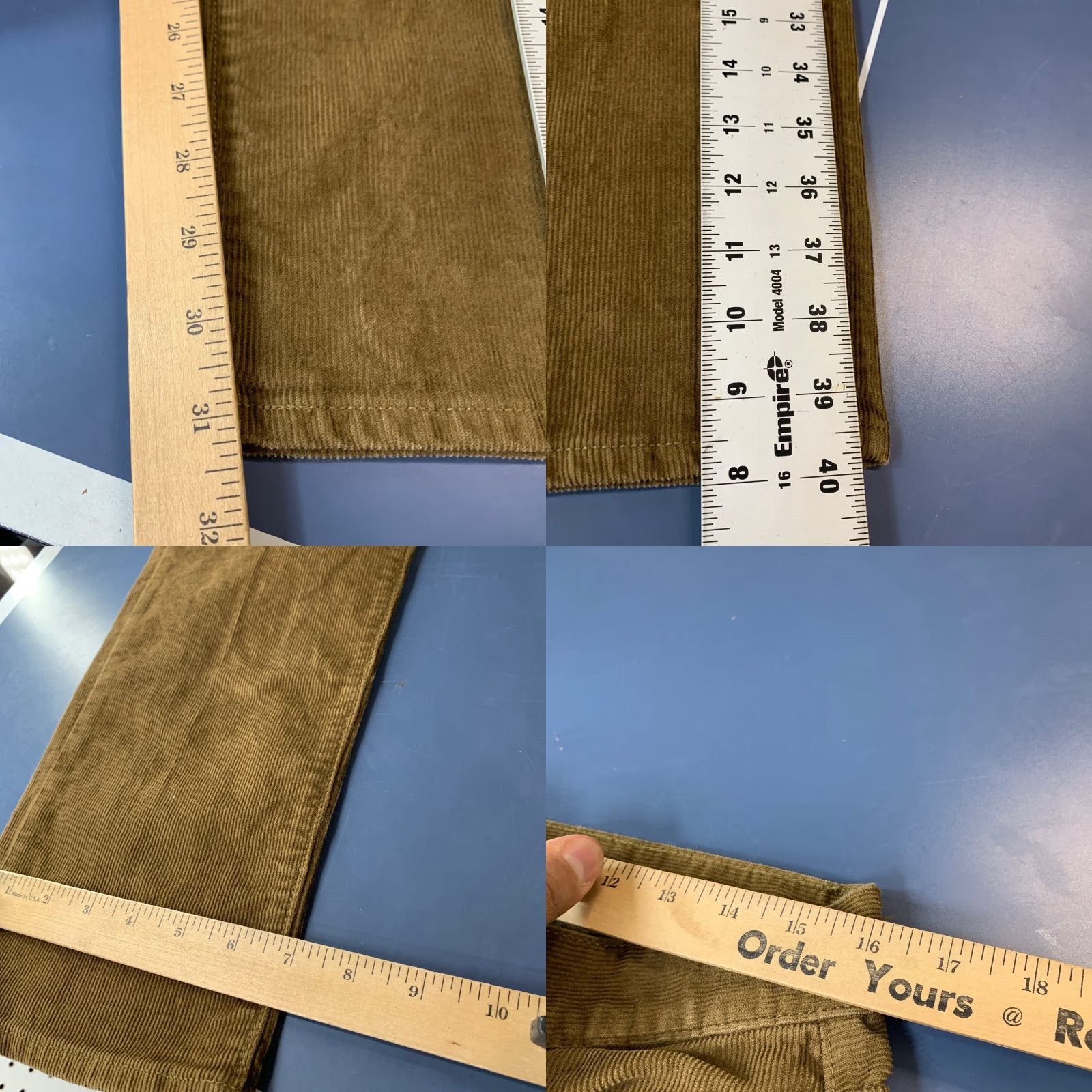 Vintage J Crew Corduroy Chino Pants Mens 31X32 Brown Straight Fit 484 Size US 31 - 9 Thumbnail