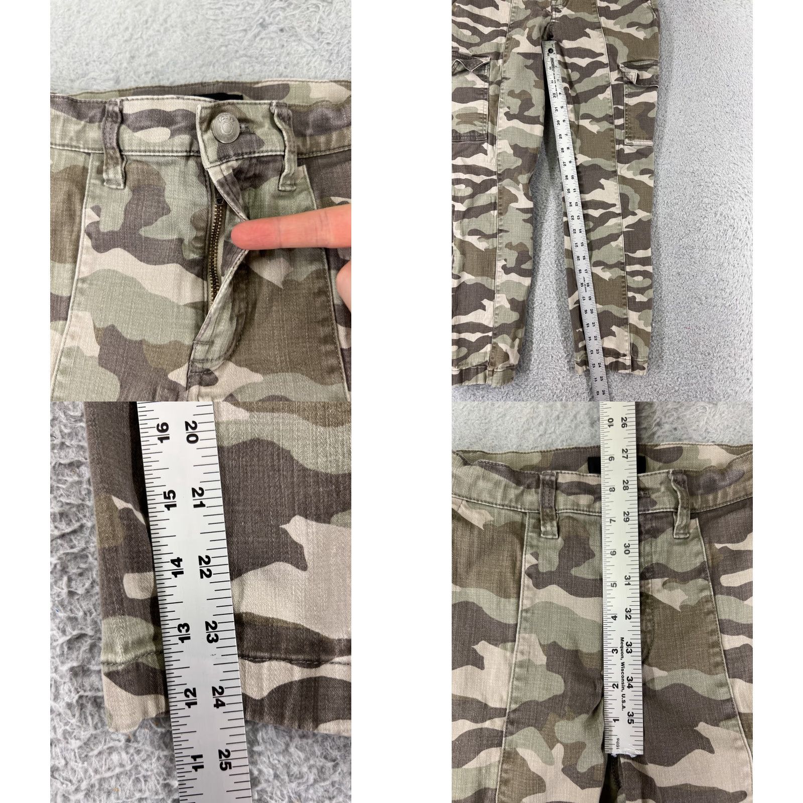 J.Crew J.Crew Women's Cargo Pants Size 24 Beige Cotton Blend Low Rise Straight Fit Casual Size 42" / US 20 - 8 Thumbnail