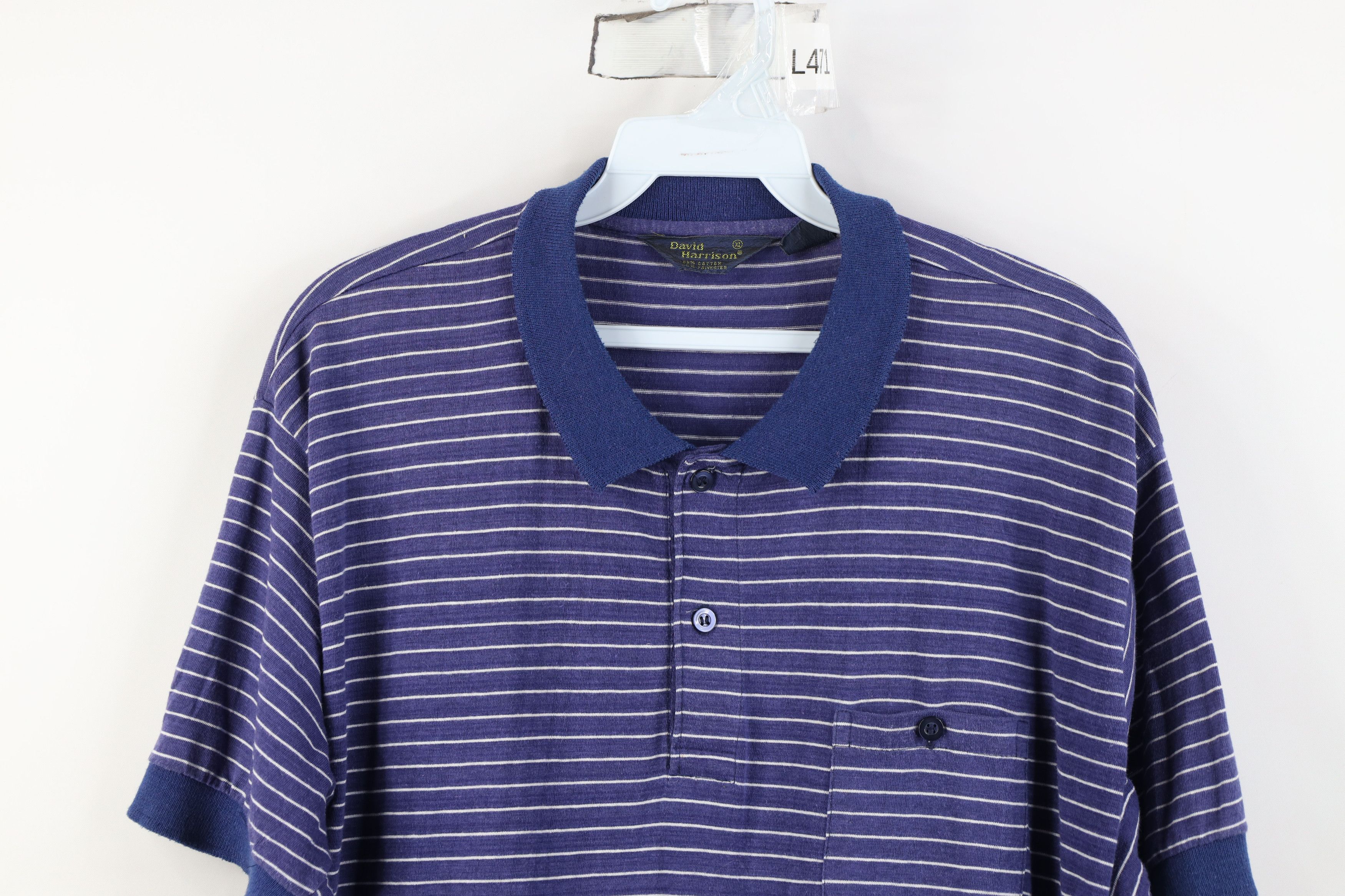 Vintage Vintage 70s Streetwear Striped Knit Collared Golf Polo Shirt Size US XL / EU 56 / 4 - 2 Thumbnail
