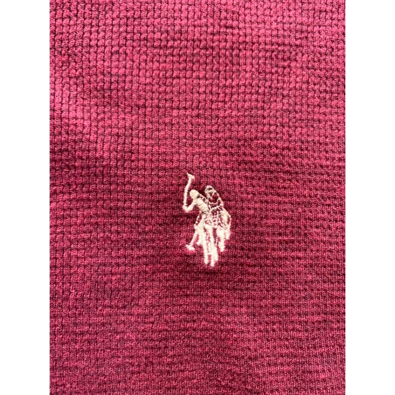 Vintage U.S. Polo Assn Long Sleeve Mens Shirt L Maroon Dress Shirt Cotton Blend Buttoned Collared Regular Fit Logo - Red Size US L / EU 52-54 / 3 - 2 Thumbnail