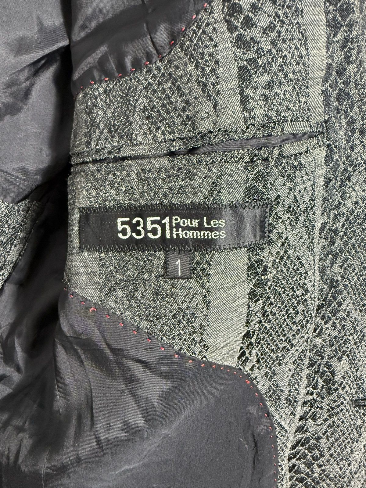 5351 POUR LES HOMMES 5351 POUR LES HOMMES SNAKE SKIN STYLE JAPANESE PUNK DESIGN Size US M / EU 48-50 / 2 - 7 Thumbnail