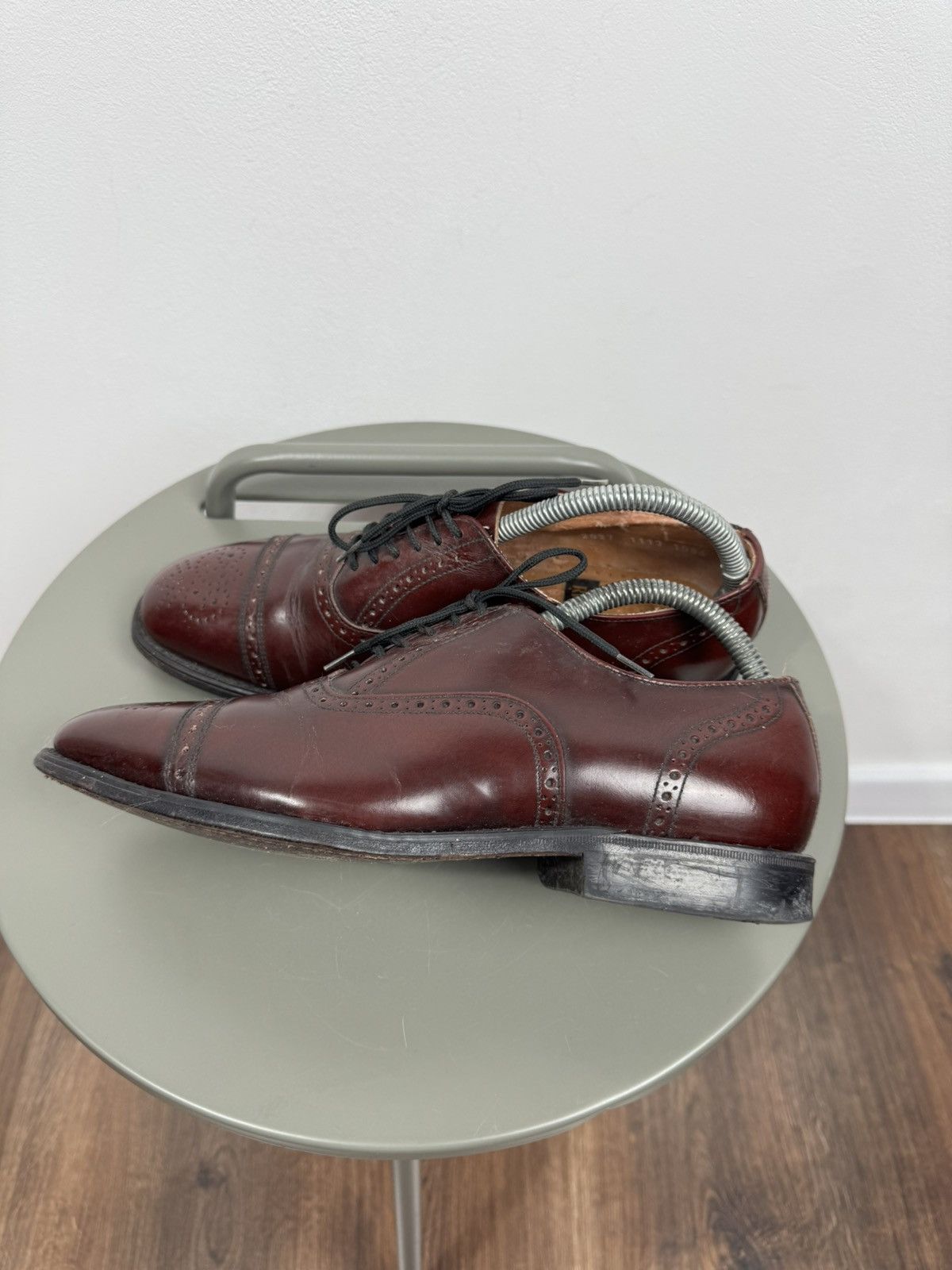 Other Vintage Burgundy Leather Brogue Oxford Shoes US 7.5 EU 40.5 Size US 7.5 / EU 40-41 - 4 Thumbnail