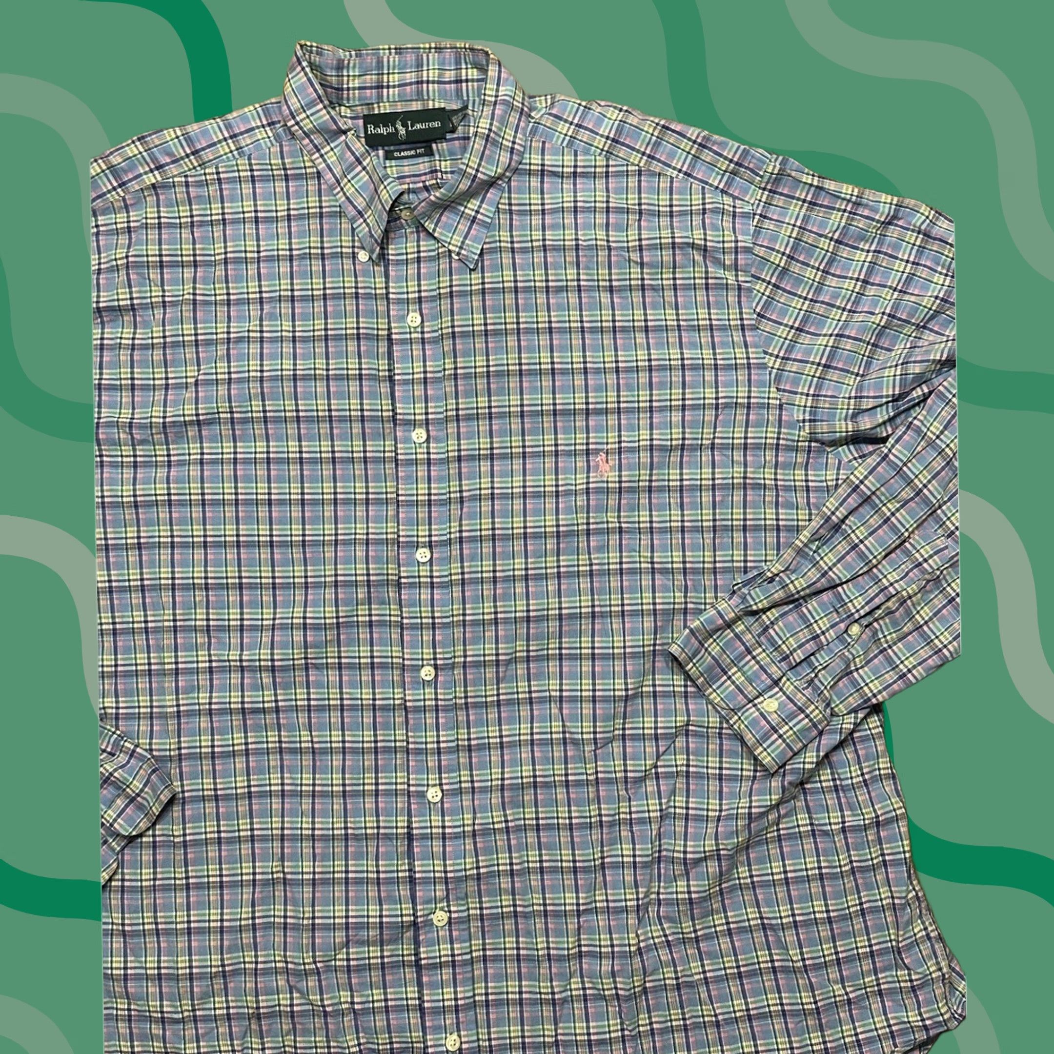 Polo Ralph Lauren VINTAGE Polo Ralph Lauren Plaid Linen Button-Up 