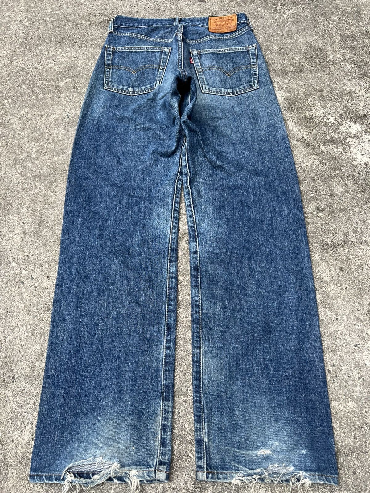 Levi's Vintage 90’s Levis 504Z Big E Selvedge Distressed Jean Size US 28 / EU 44 - 2 Thumbnail