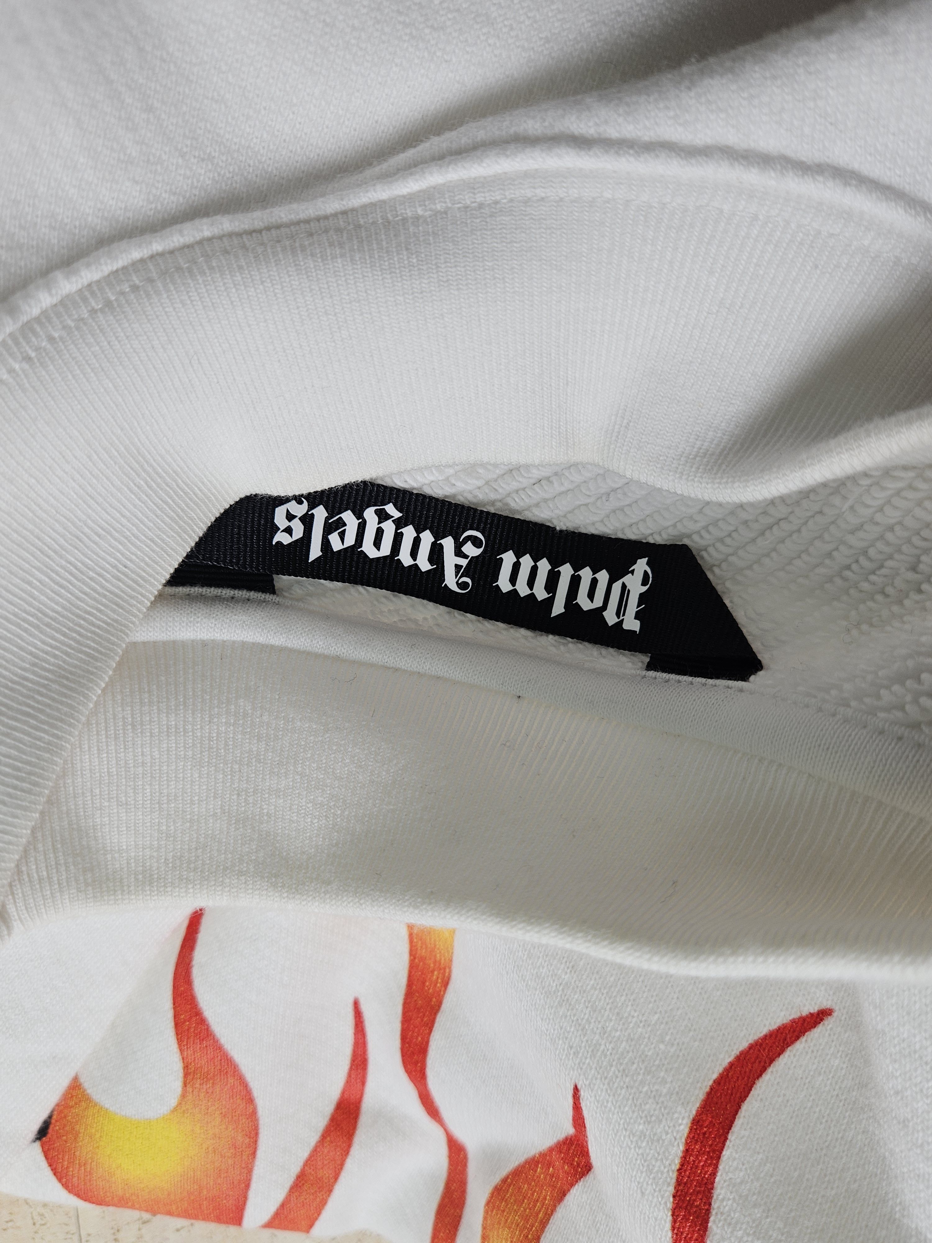 Palm Angels Palm Angels White Fire Starter Round Neck Sweatshirt Size US M / EU 48-50 / 2 - 8 Thumbnail