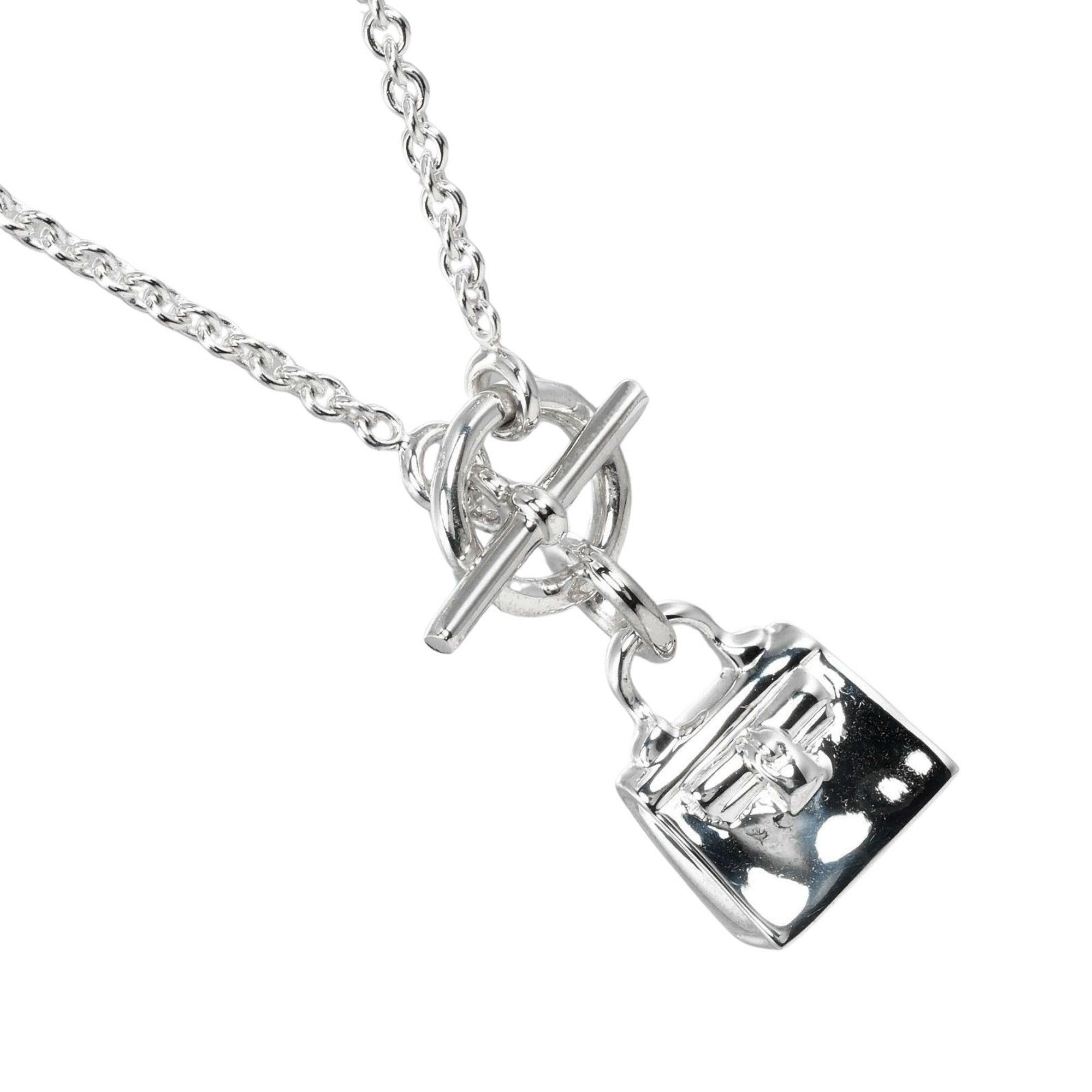 image of Hermes Amulet Kelly Necklace Silver 925 Approx. 12.1G T121724513, Women's