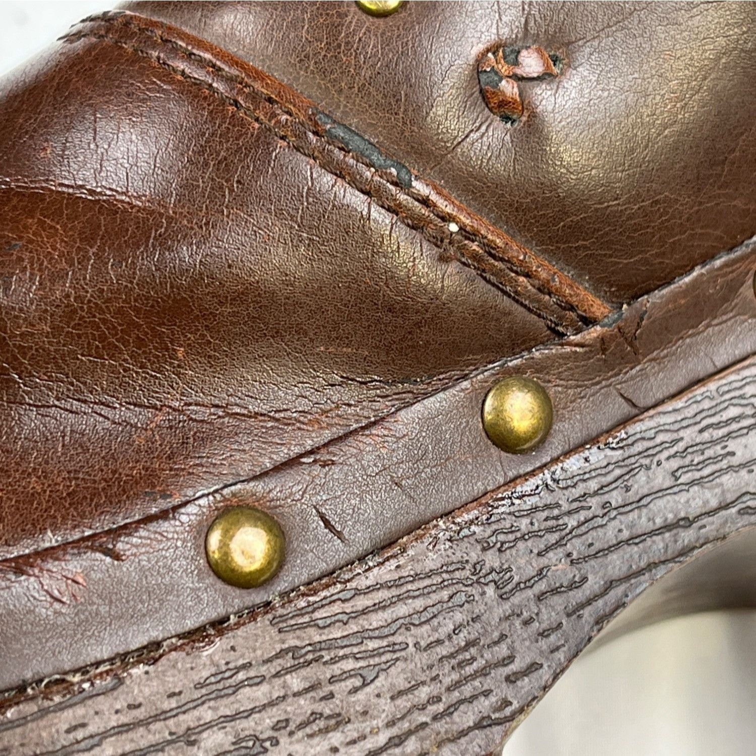 Other B.S Vintage Women's Brown Leather Shoes/Clogs Sz 8 SKU 4345 Size US 8 / IT 38 - 11 Thumbnail