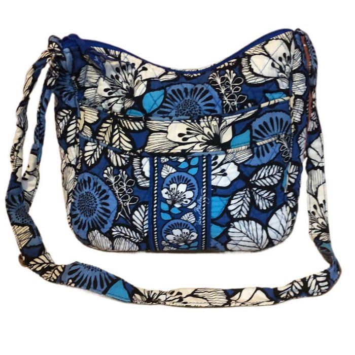 Vera Bradley Vera Bradley Emily Satchel BLUE BAYO Carryall CROSSBODY ...