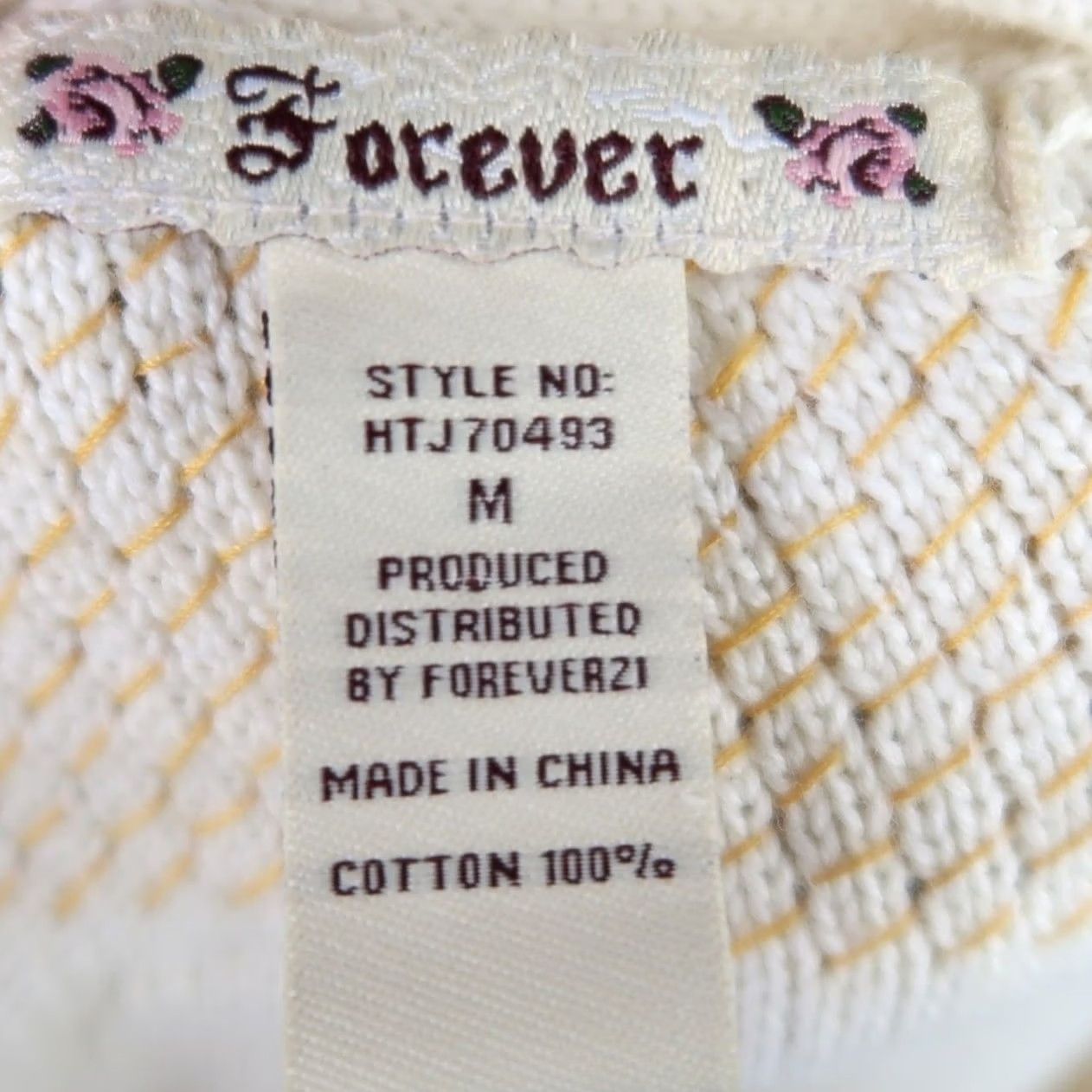 Forever 21 VINTAGE Forever 21 Cardigan Sweater Cotton 100% Knit Cream Sequin Striped 3/4 Sleeve M Womens Bohemian Size M / US 6-8 / IT 42-44 - 5 Thumbnail