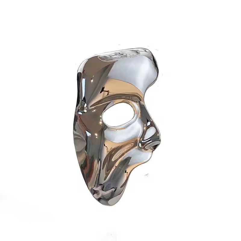 Designer × Jewelry Retro Vintage Style Mask Stainless Steel Brooch Size ONE SIZE - 7 Thumbnail