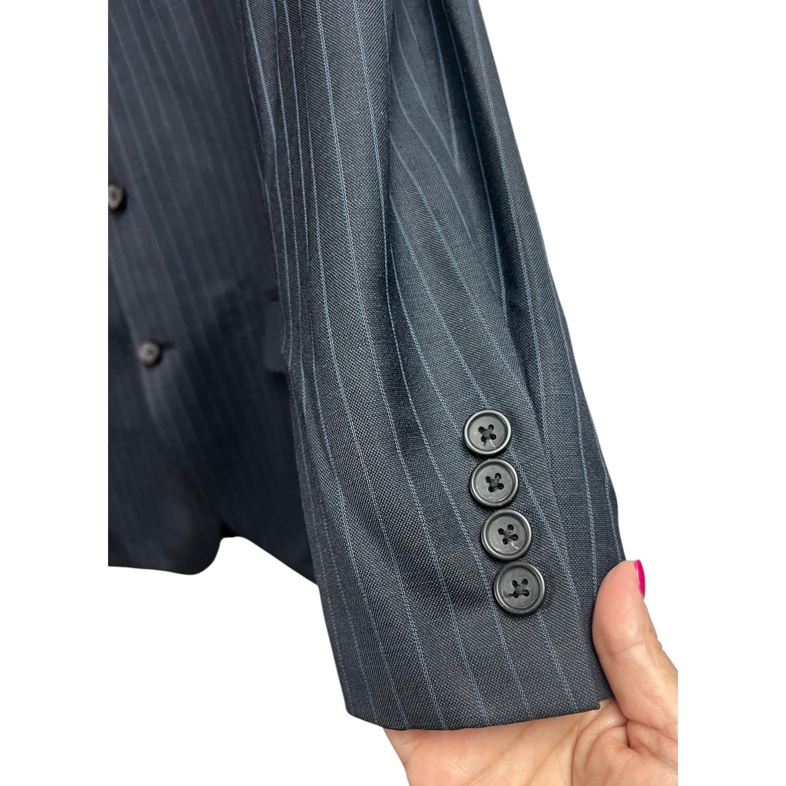 Brooks Brothers Brooks Brothers 346 Blazer 41R Gray Striped Madison Fit Size 42R - 6 Thumbnail