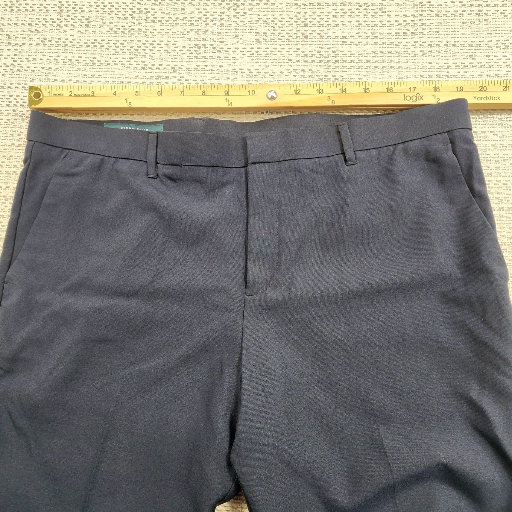 Perry Ellis Perry Ellis Pants Mens 38x30 Blue Slim Fit Dress Trousers Office Classic Polyester Size US 38 / EU 54 - 6 Thumbnail