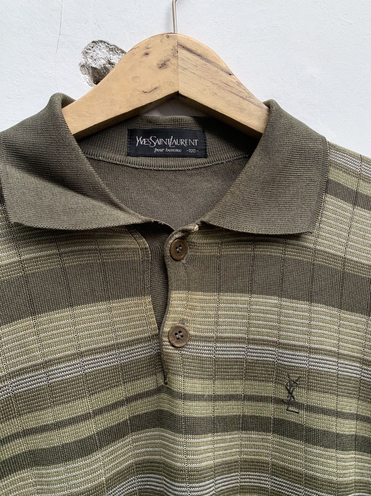 Yves Saint Laurent Vintage yves saint laurent pour homme knit polo shirt Size US L / EU 52-54 / 3 - 2 Thumbnail
