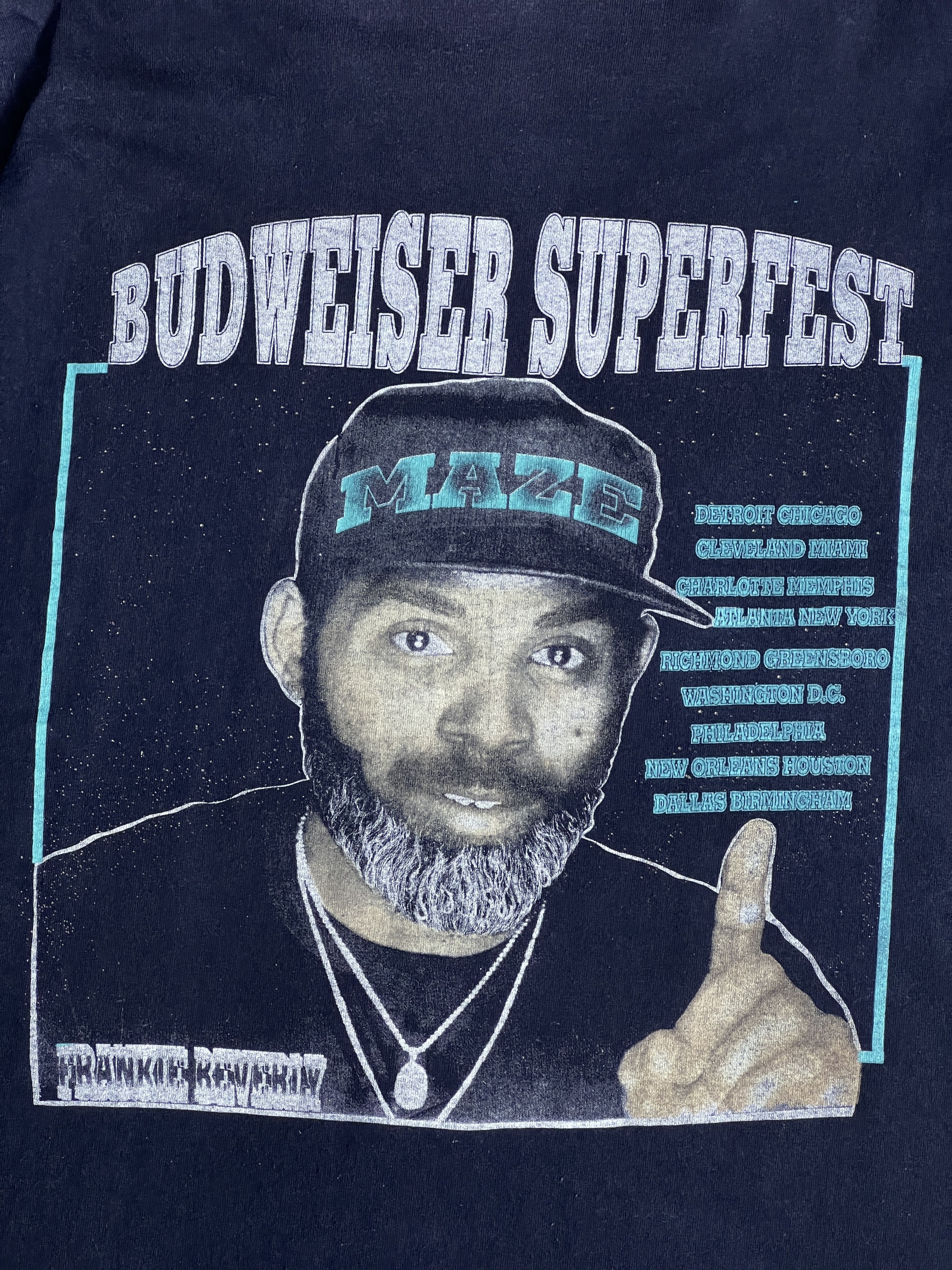 Band Tees Vintage 90s Budweiser Superfest Festival Tour (XXL) GTME327 Size US XXL / EU 58 / 5 - 8 Thumbnail