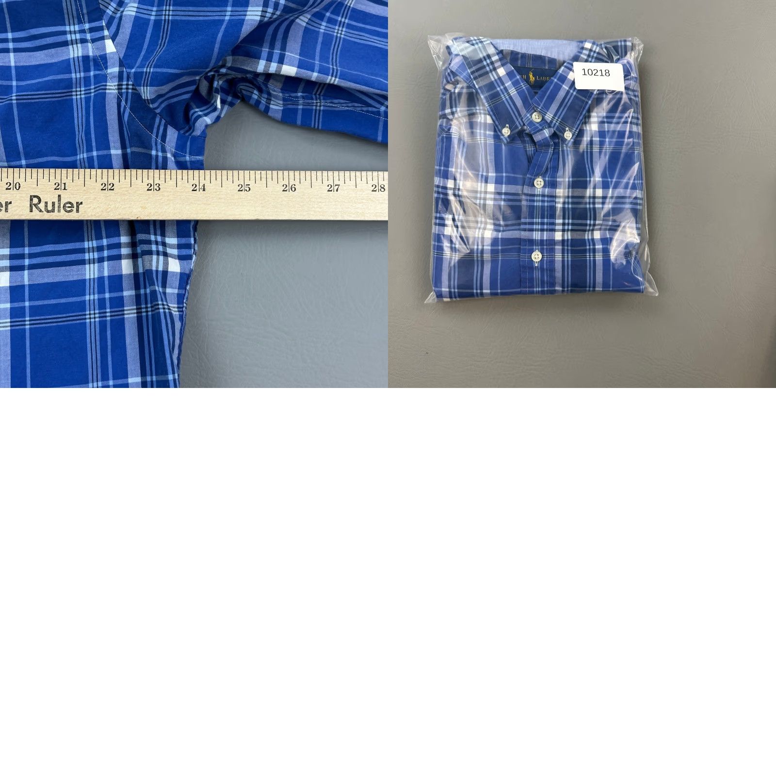 Ralph Lauren Ralph Lauren Shirt Mens Large Blue Plaid 100% Cotton Stretch Button-Down Casual Size US L / EU 52-54 / 3 - 9 Thumbnail