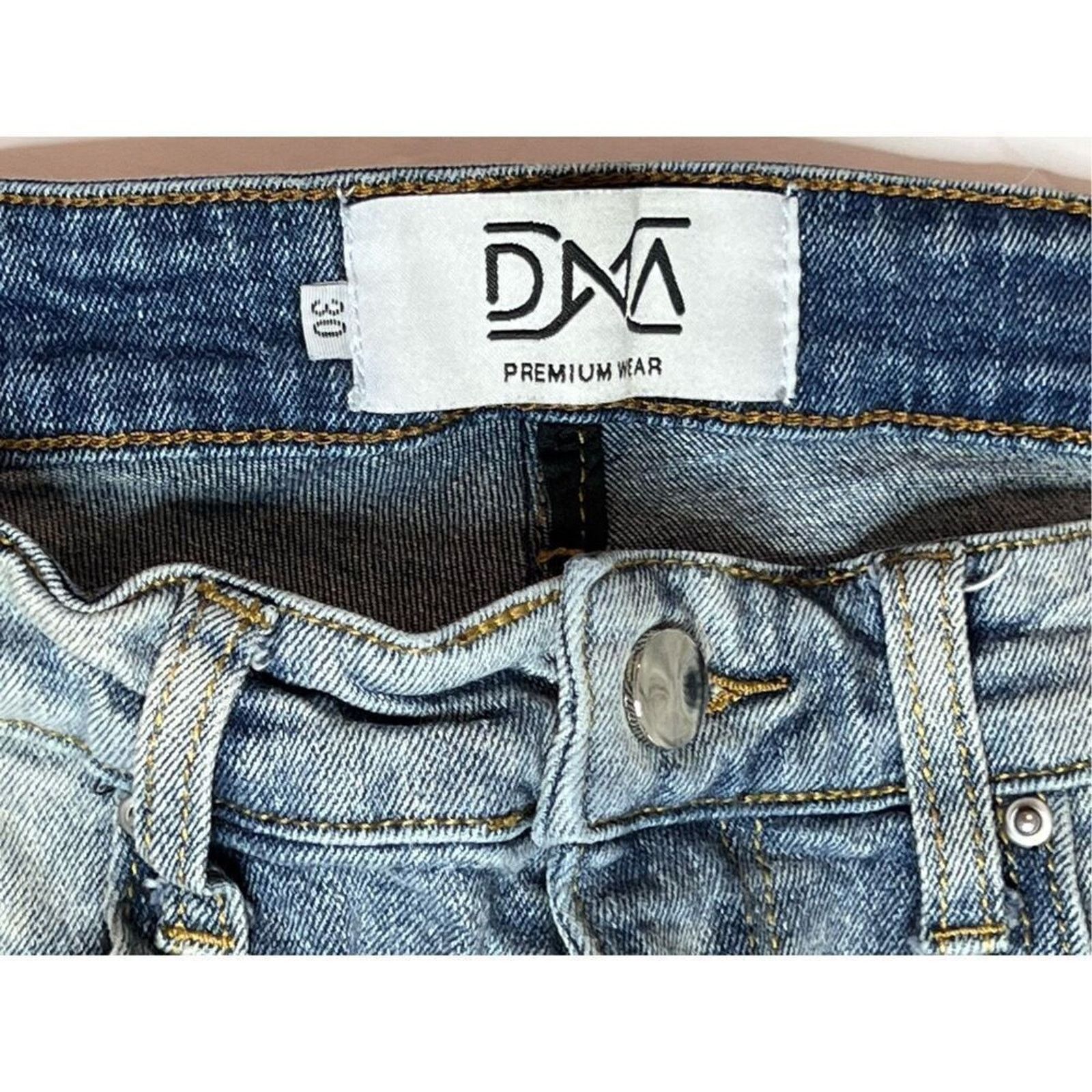DNA DNA Premium Painted Embellished Destroyed Blue Jeans 30 Size 30" / US 8 / IT 44 - 3 Thumbnail