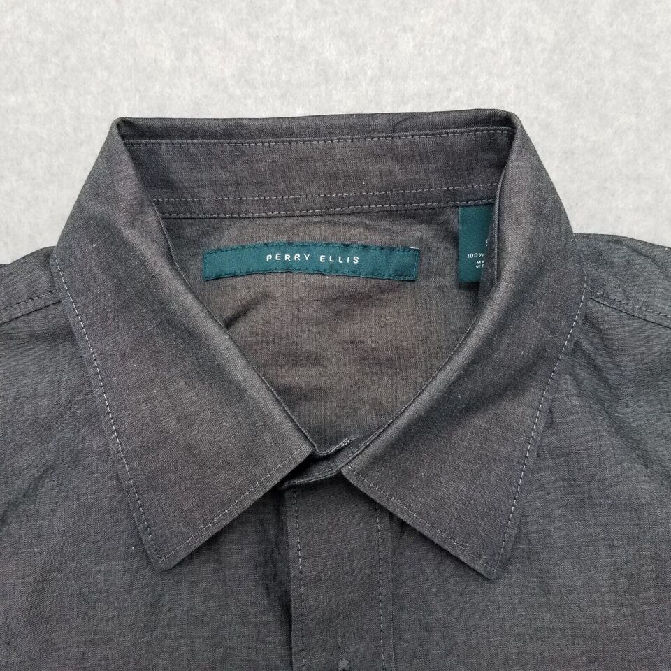 Perry Ellis Perry Ellis Shirt Mens Small Button Down Long Sleeve Pocket Size US S / EU 44-46 / 1 - 3 Thumbnail