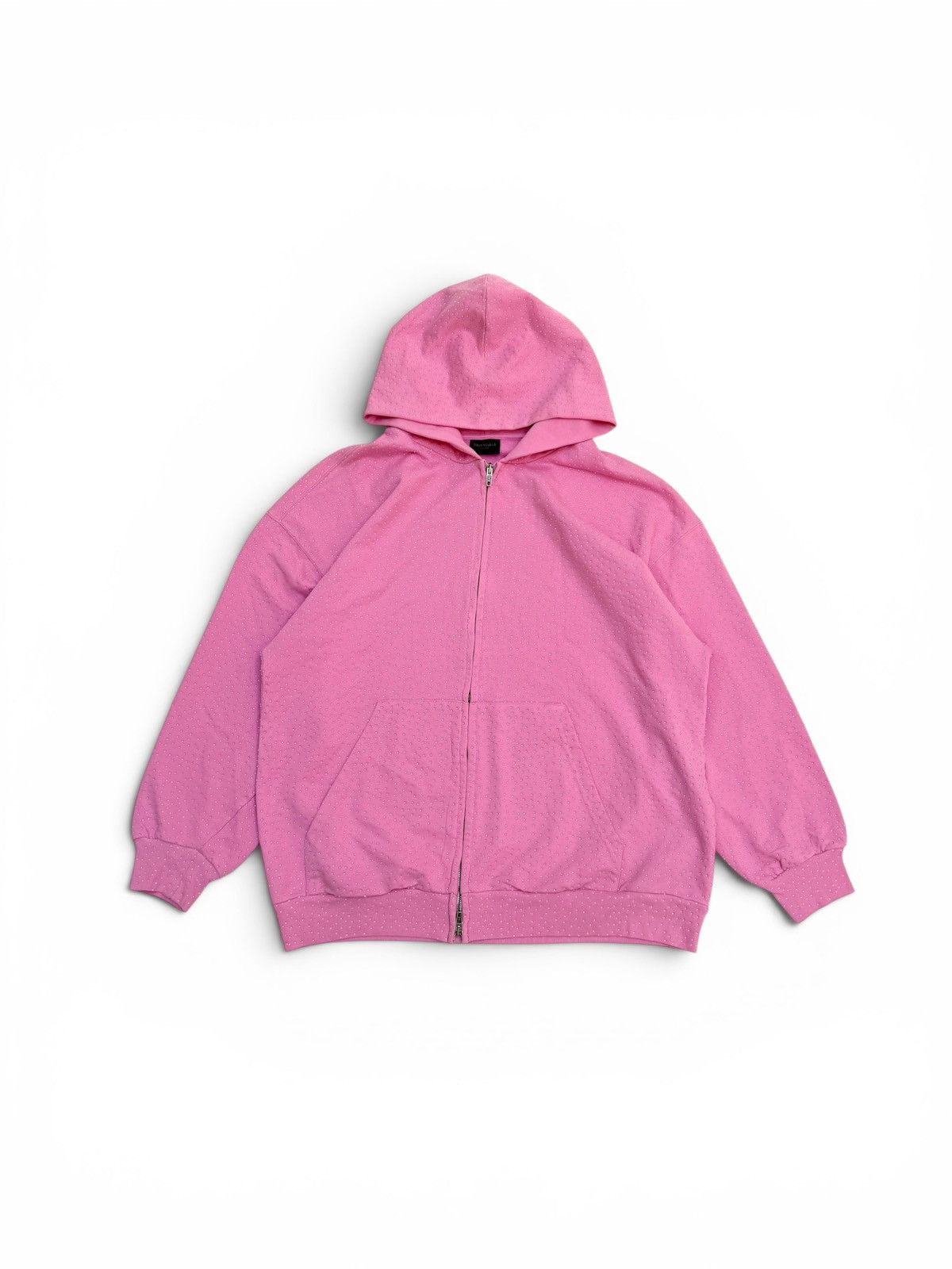 Balenciaga Balenciaga All Over Rhinestone Pink Zip Up Hoodie Size US S / EU 44-46 / 1 - 1 Thumbnail