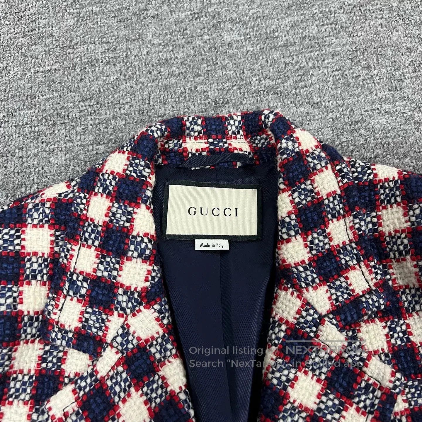 Gucci Gucci Tweed Plaid Gold Buckle Blazer. Size M / US 6-8 / IT 42-44 - 6 Thumbnail