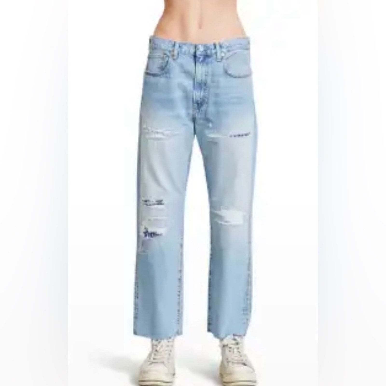 Other Deniminst Montauk NY Distressed Boyfriend Jean size 26 NWOT Size 26" / US 2 / IT 38 - 1 Thumbnail
