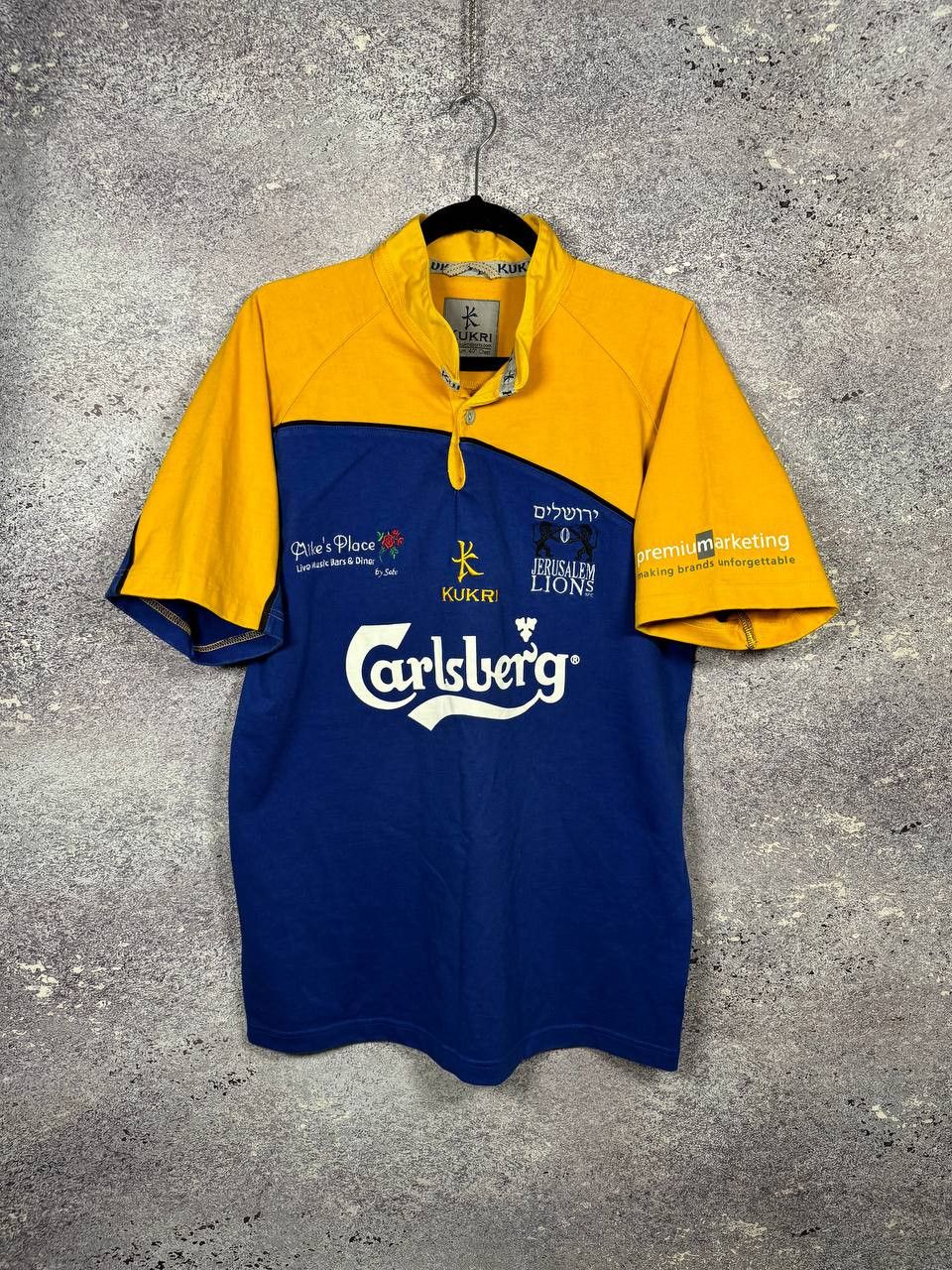 Vintage Jerusalem Lions Union Kukri Rugby Jersey Carlsberg Medium Size US XL / EU 56 / 4 - 1 Thumbnail