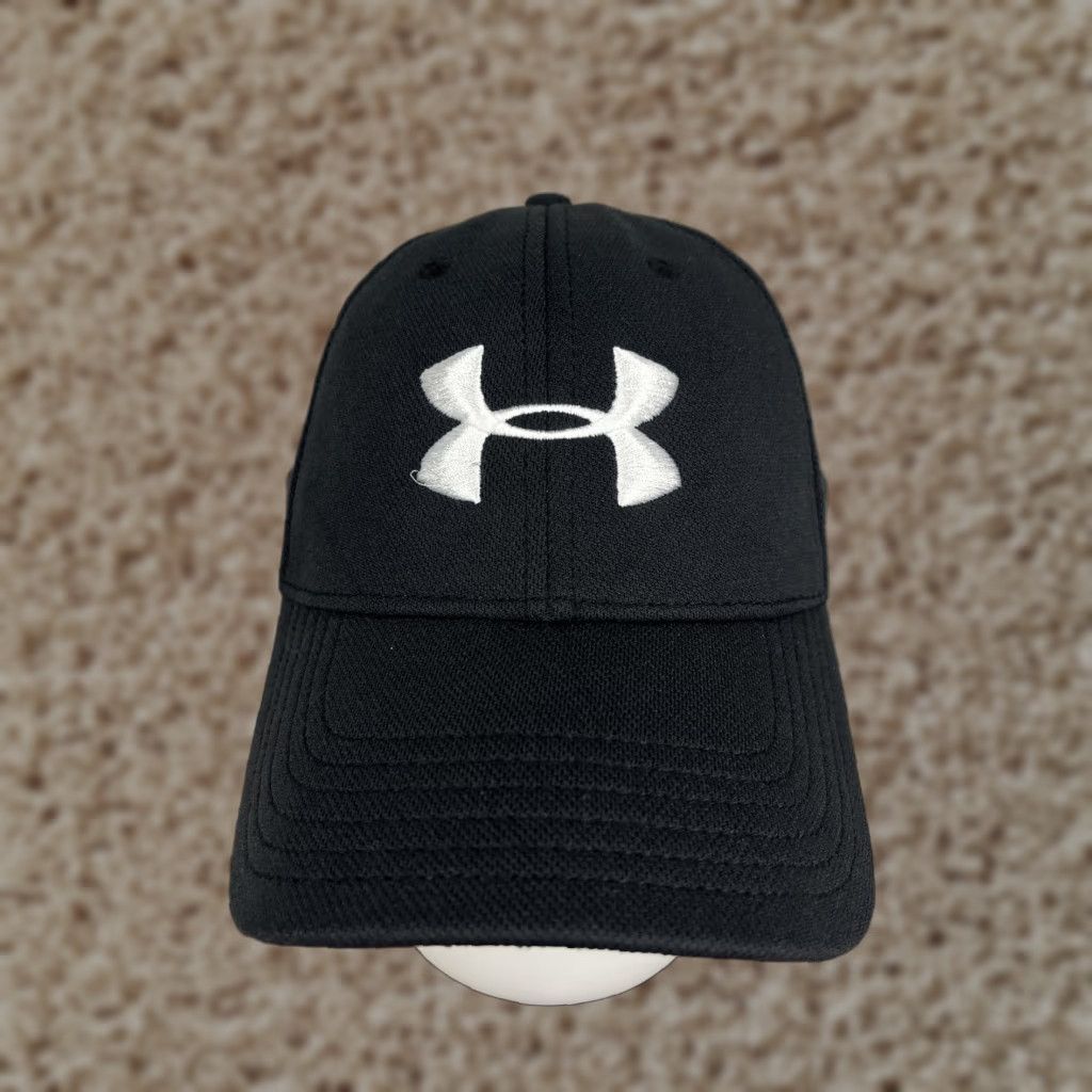 Under Armour Under Armour Hat Cap Fitted Mens Large White Embroidered Sports Cotton Polyester Baseball Cap Mens L White Sports Baseball Cap Under Armour Size ONE SIZE - 1 Thumbnail