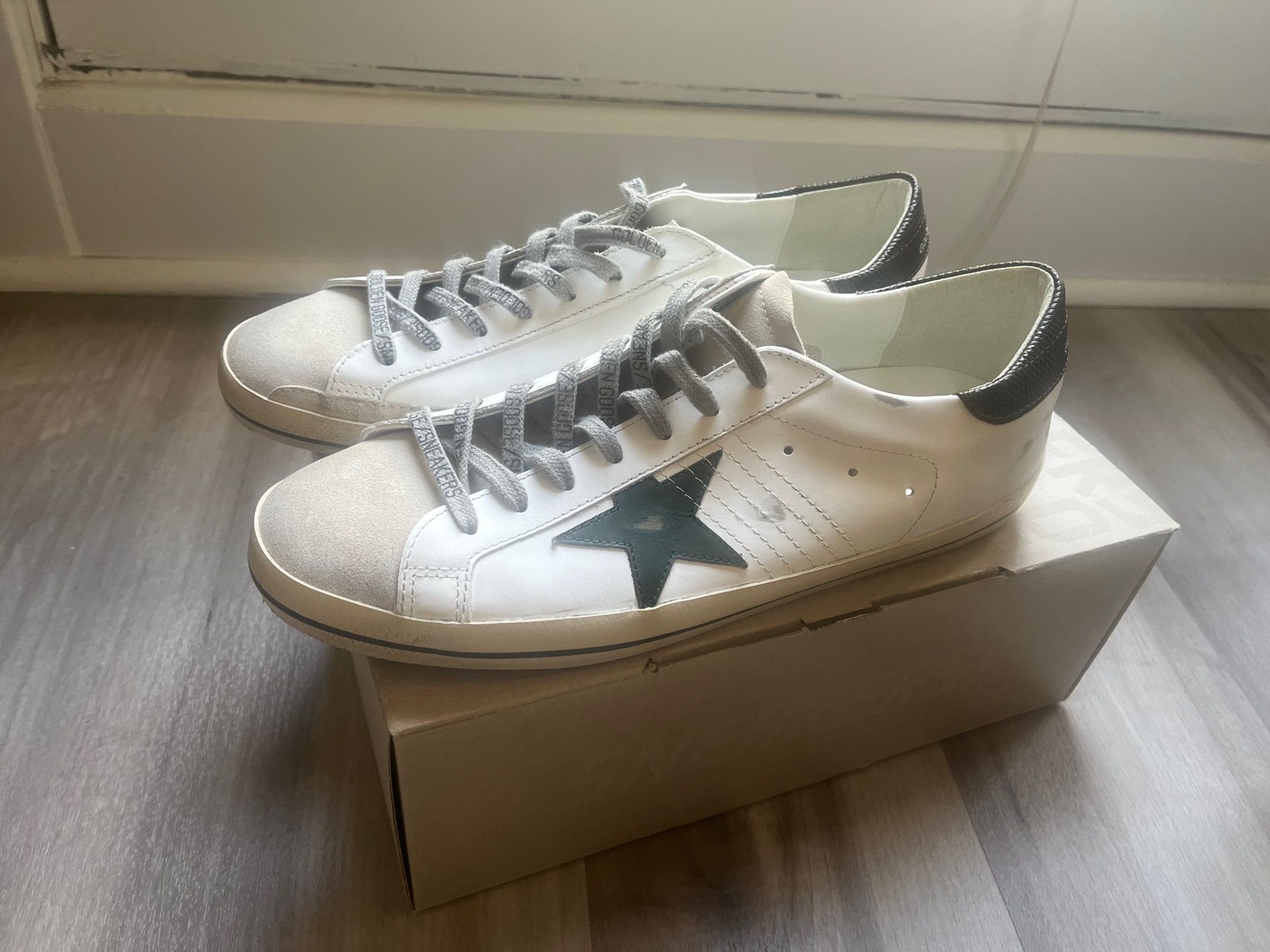 Golden Goose Superstar Black/Green/Grey Sneakers