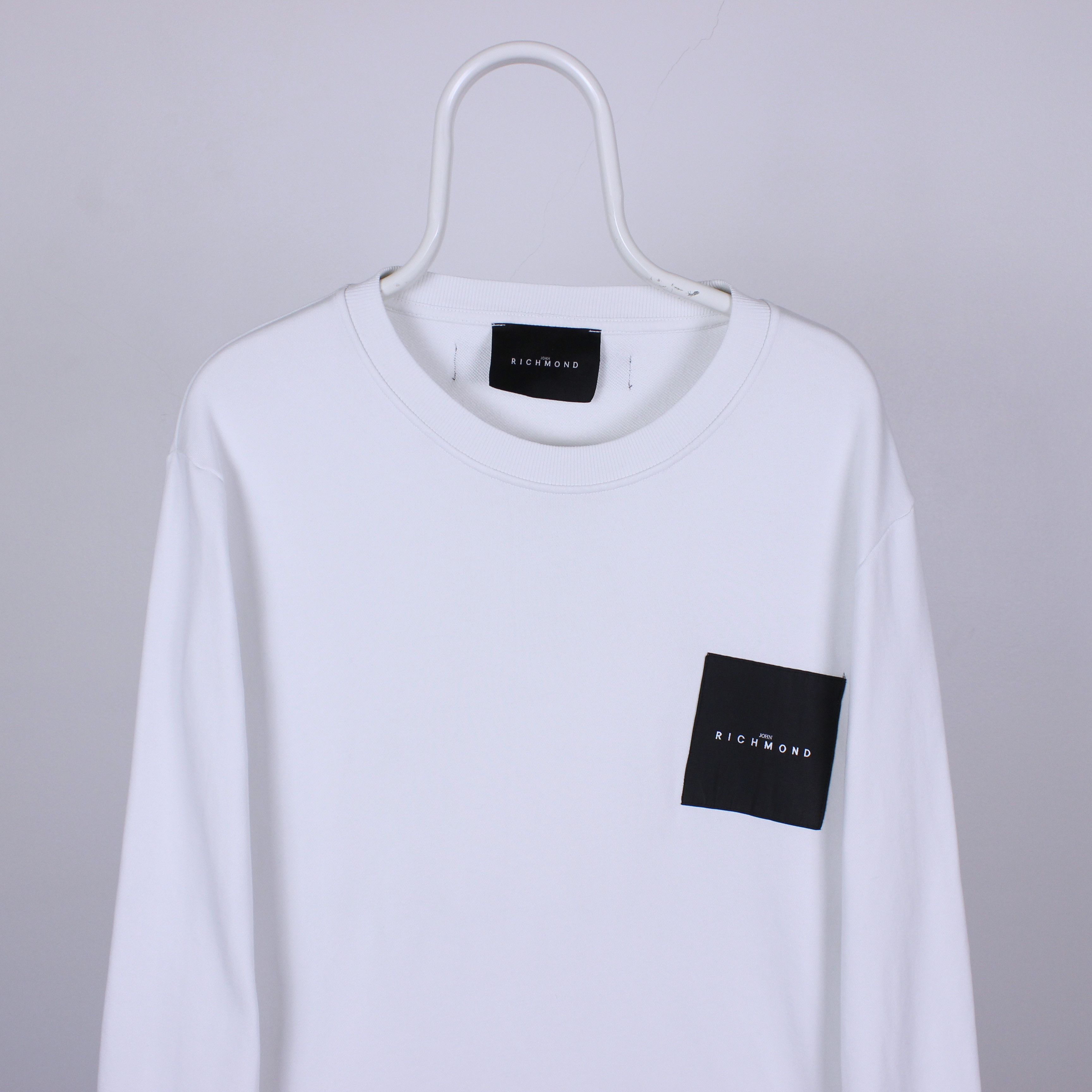 John Richmond John Richmond sweatshirt men cotton big logo L XL white Size US XL / EU 56 / 4 - 4 Thumbnail