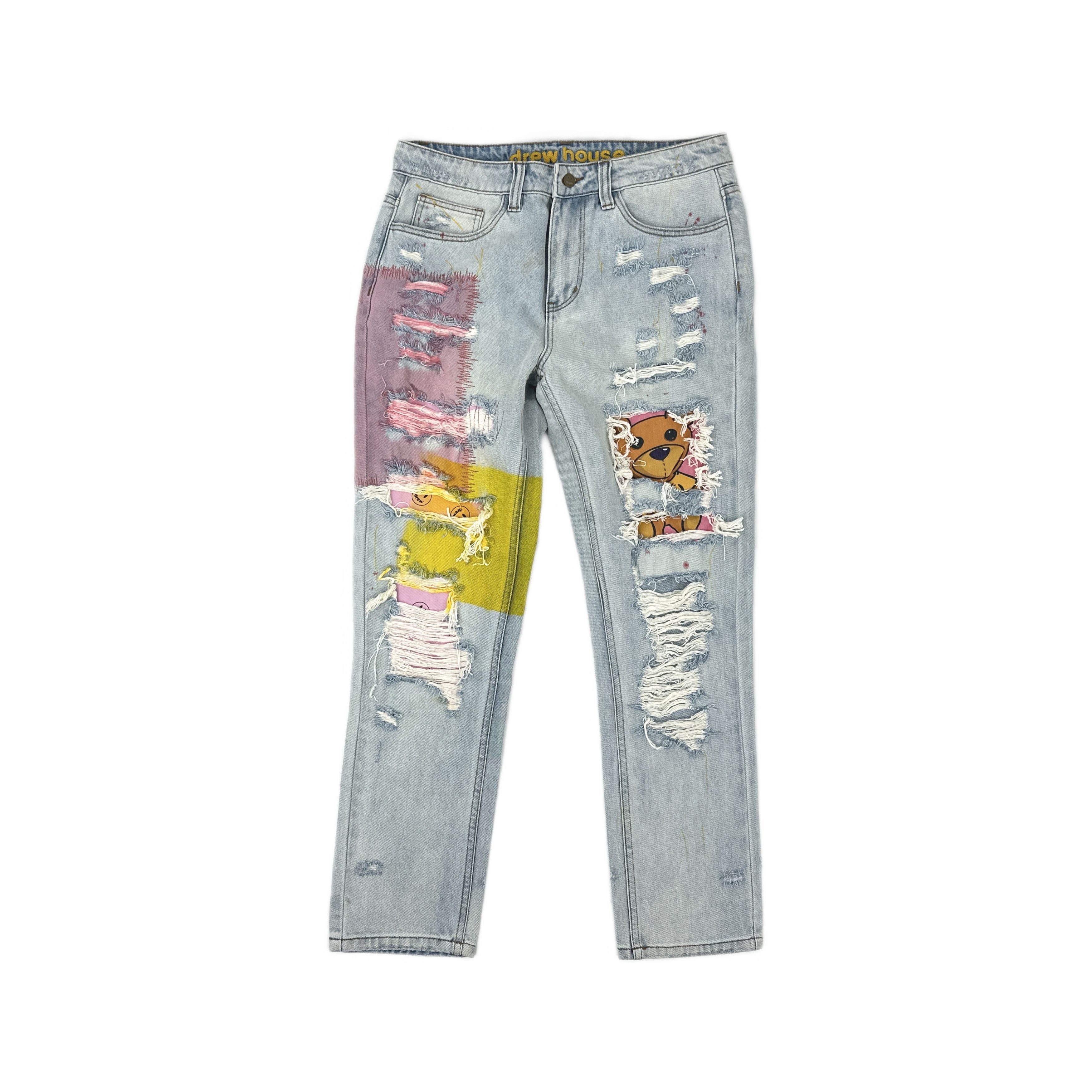 Drew House Drew House Distressed Bear Patch Jeans Size 32 Size US 32 / EU 48 - 1 Thumbnail