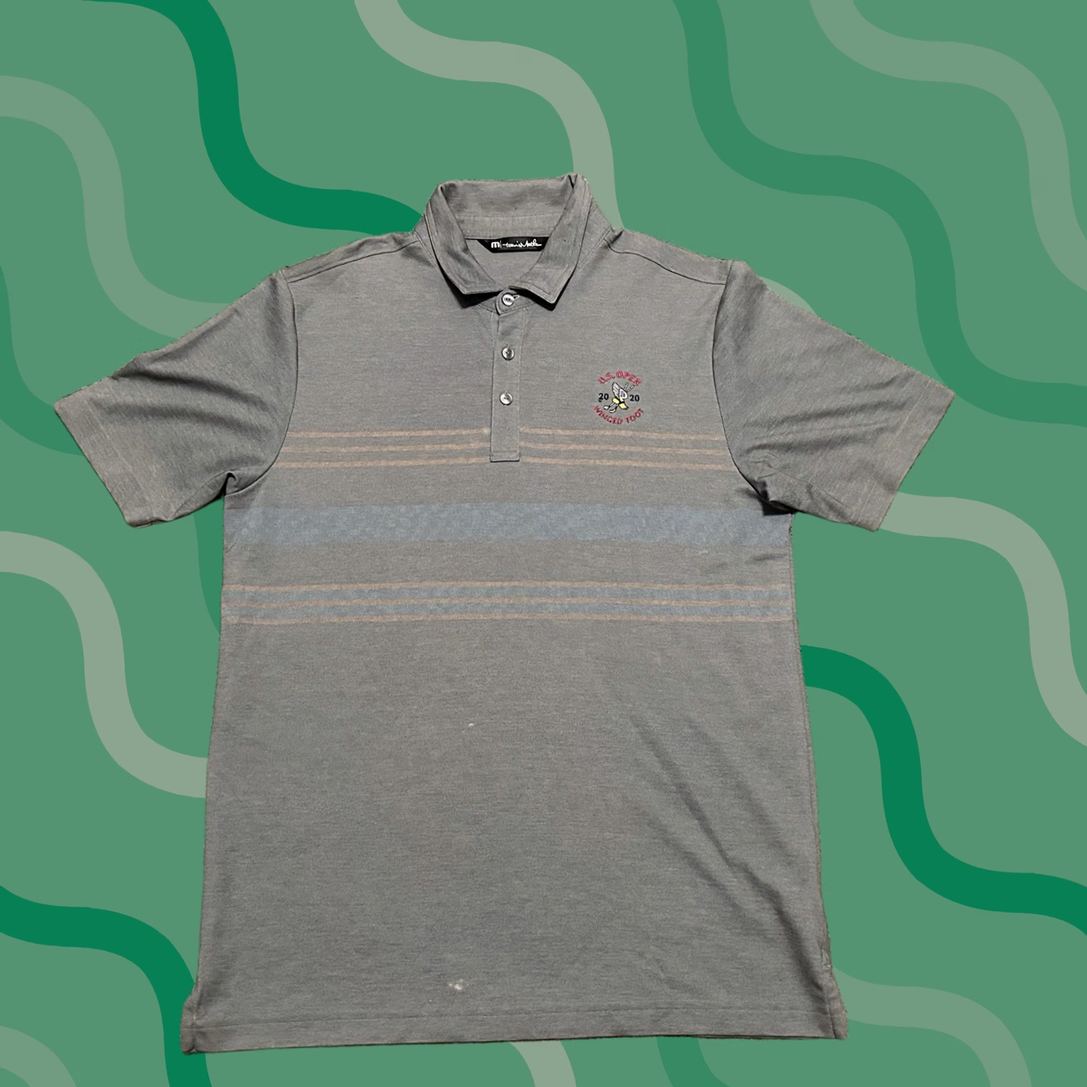TravisMathew Travis Mathew Golf Polo Shirt Mens Medium Gray US Open 2020 Winged Foot Performance Size US M / EU 48-50 / 2 - 1 Thumbnail