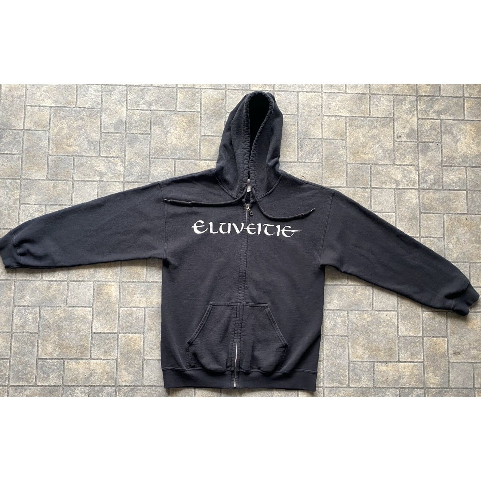 Gildan Eluveitie Hoodie Sweatshirt Black Gildan Adult Medium Full Zip Folk Metal Band Mens M Rock Music Theme Size US M / EU 48-50 / 2 - 2 Thumbnail