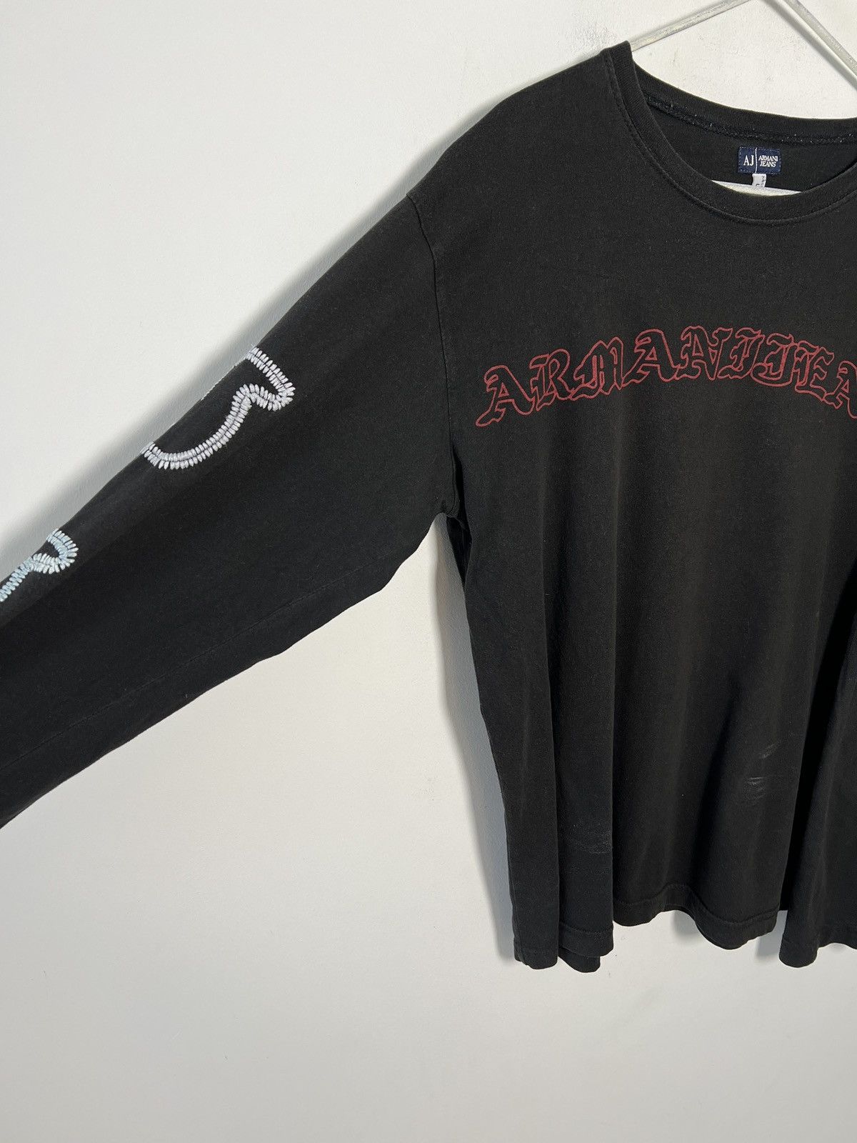 Giorgio Armani Armani Jeans longsleeve y2k goth erd Size US L / EU 52-54 / 3 - 5 Thumbnail