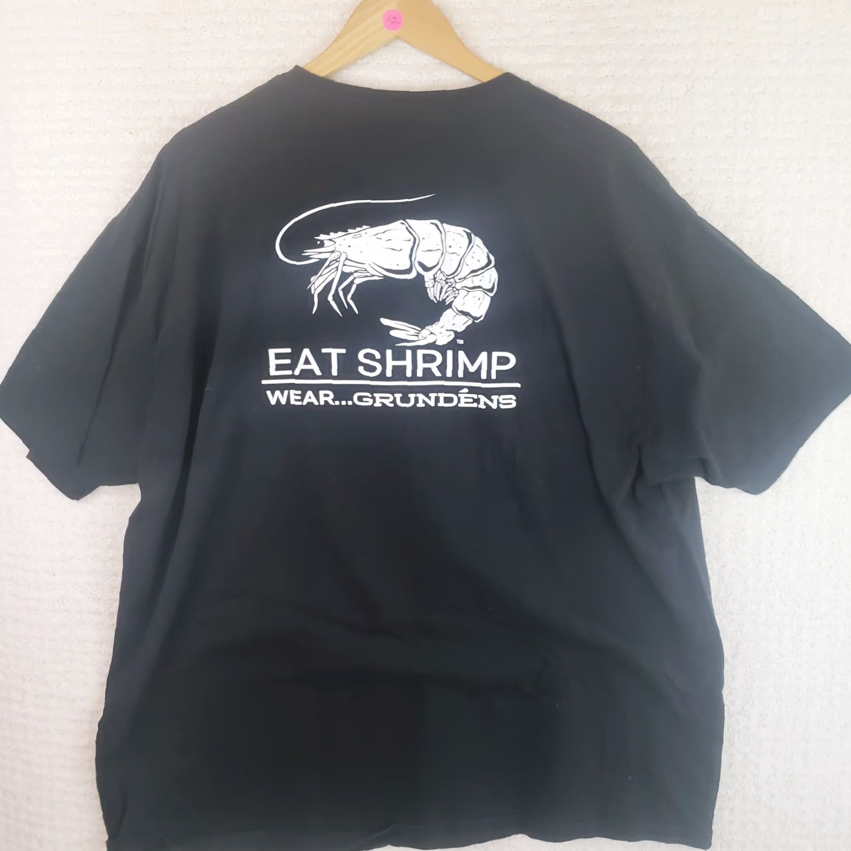 Shrimps Gruden's Short Sleeve T-Shirt Tee 3XL Black Shrimp Graphic Crew Neck Mens Shirt Size US XXL / EU 58 / 5 - 5 Thumbnail