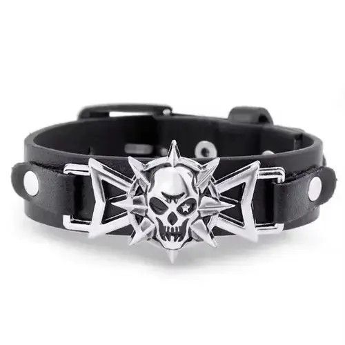 Other Skeleton Skull Punk Gothic Leather Buckle Bracelets🔥🔥🔥 Size ONE SIZE - 1 Thumbnail