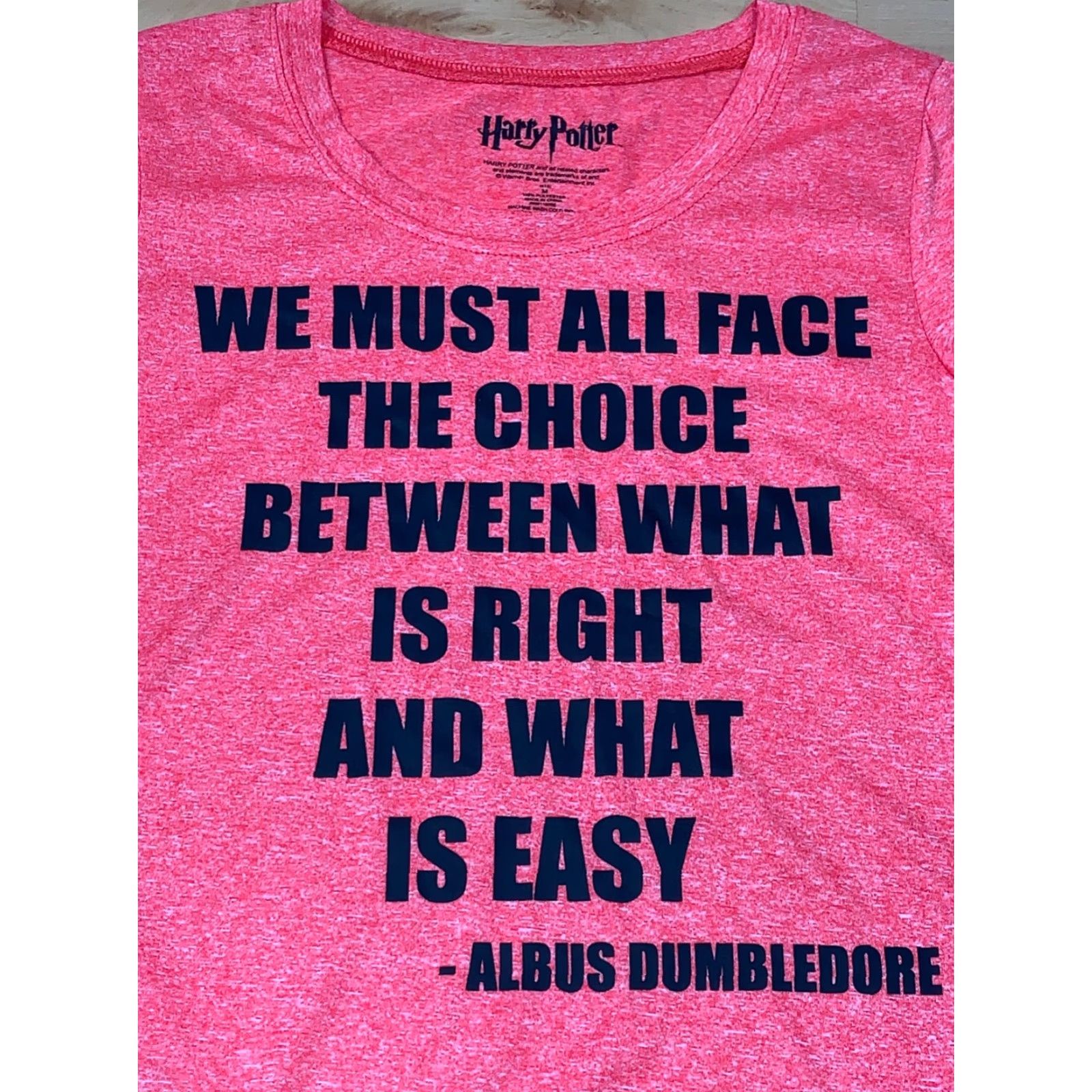 Vintage Harry Potter We must All Face The Choice... T Shirt Peach M Girls Womens Teen? Size M / US 6-8 / IT 42-44 - 2 Thumbnail