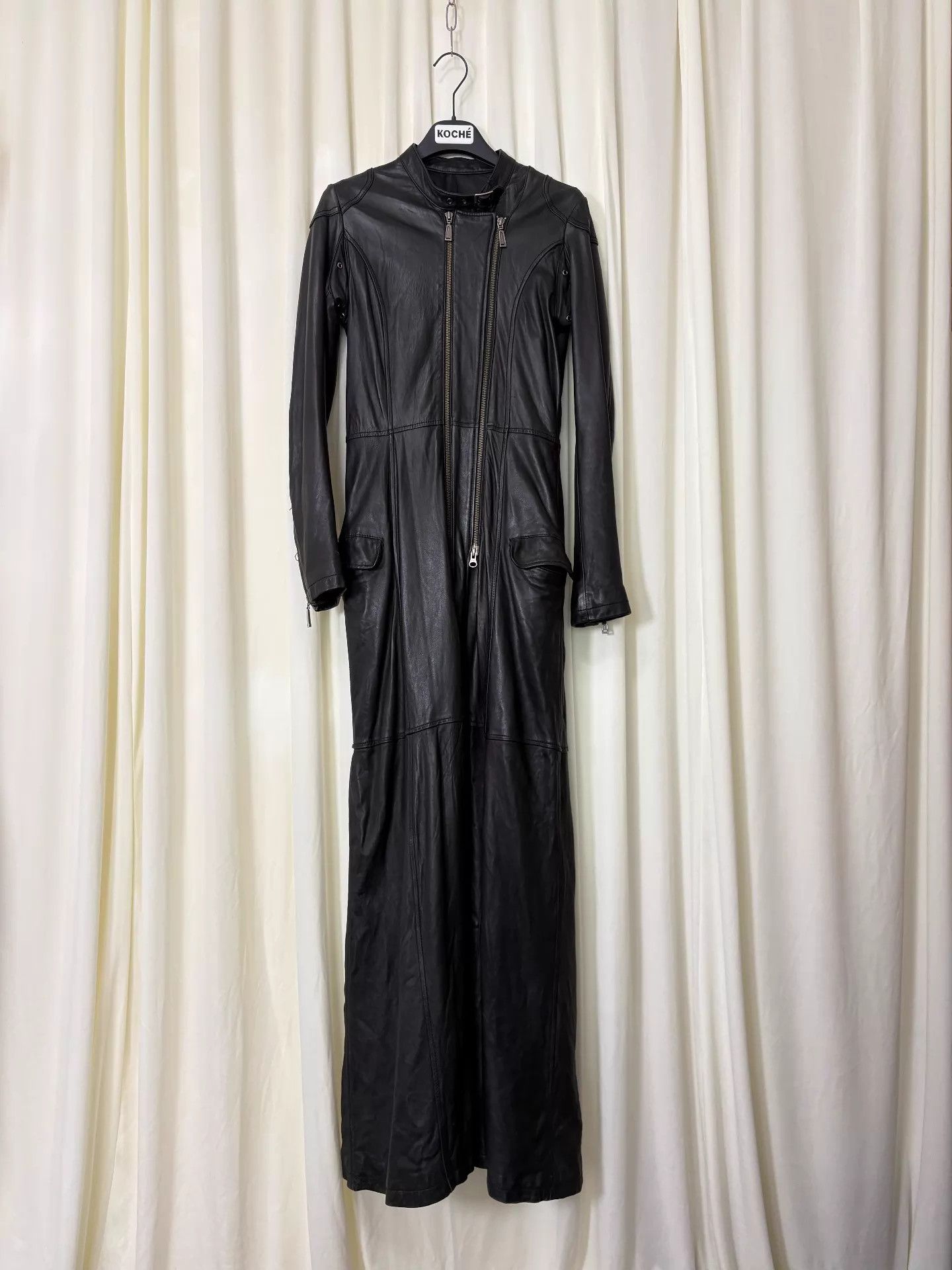 Other Alice Auaa 14AW Vintage Black Leather Bondage 2Zip Long 4 Size S / US 4 / IT 40 - 6 Thumbnail
