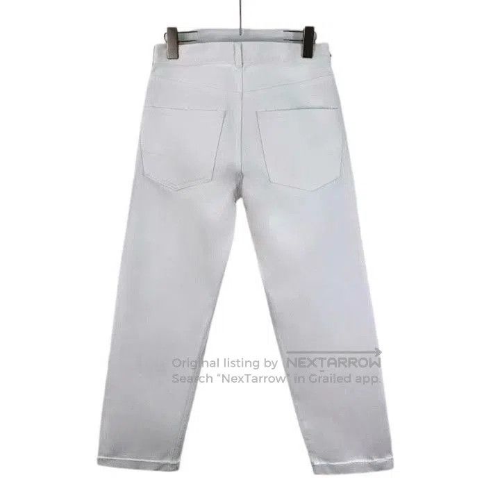 Dior Christian Dior White Distressed Cotton Jeans. Size US 32 / EU 48 - 2 Thumbnail