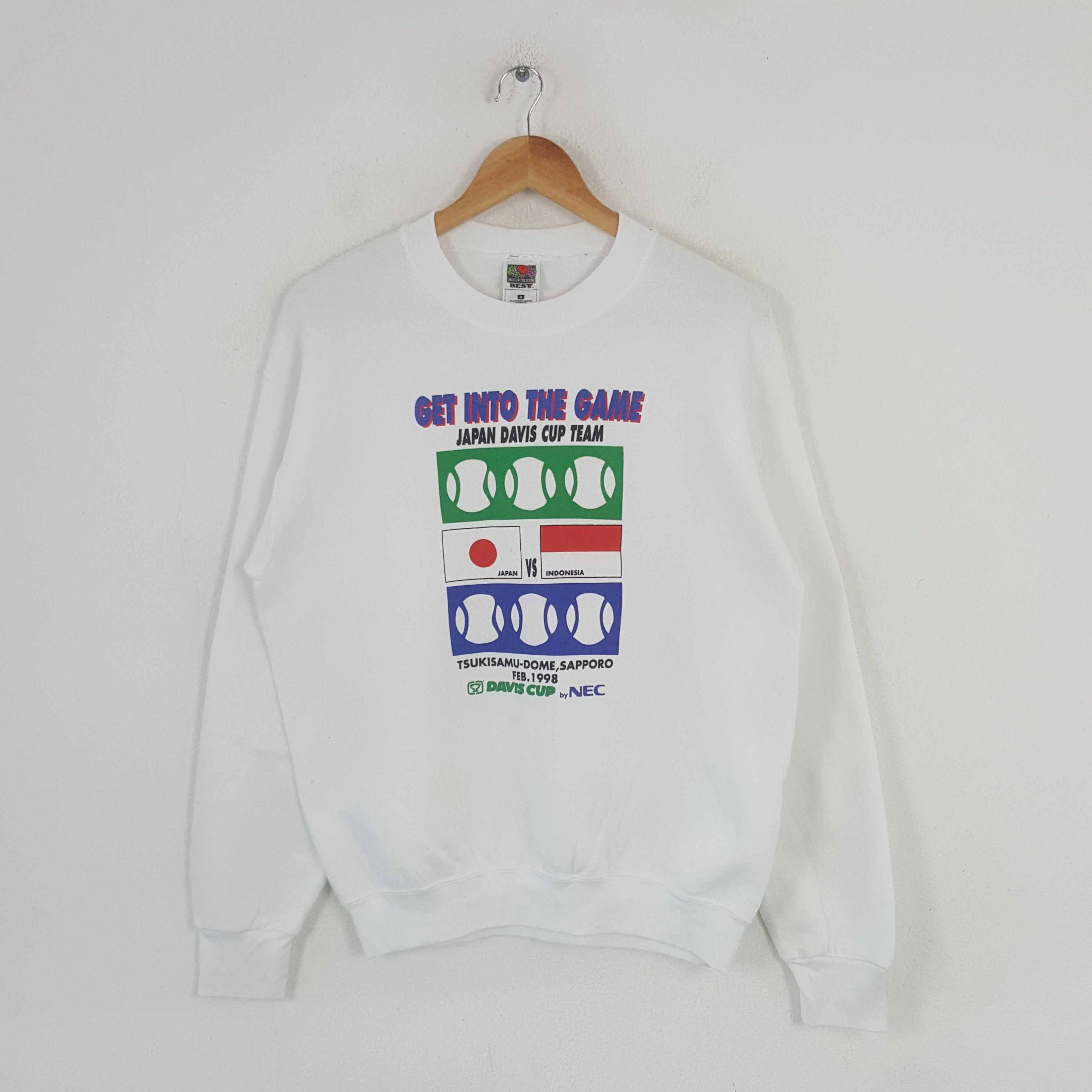 MLB Vintage Davis Cup by NEC Japan Baseball Sweatshirt C287N32 Size US M / EU 48-50 / 2 - 1 Thumbnail