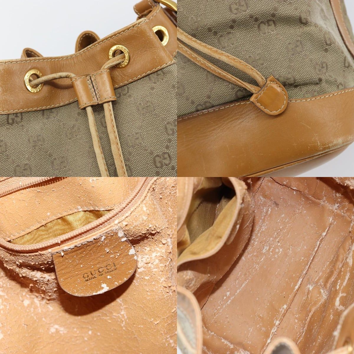 Gucci GUCCI GG Canvas Shoulder Bag Beige Gold 001 854 001 854 Size ONE SIZE - 11 Thumbnail