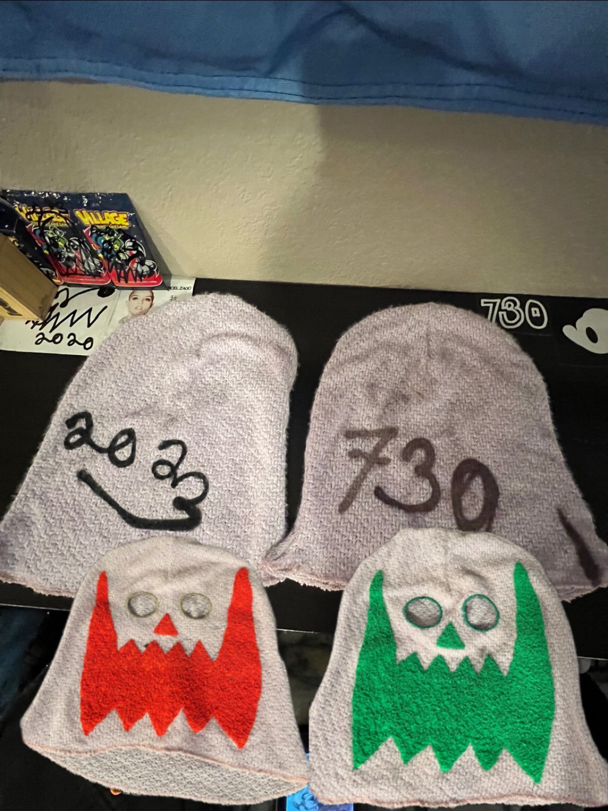 (SOLD GREEN) 1 mask (signed) 2023 by Asspizza [Orange]