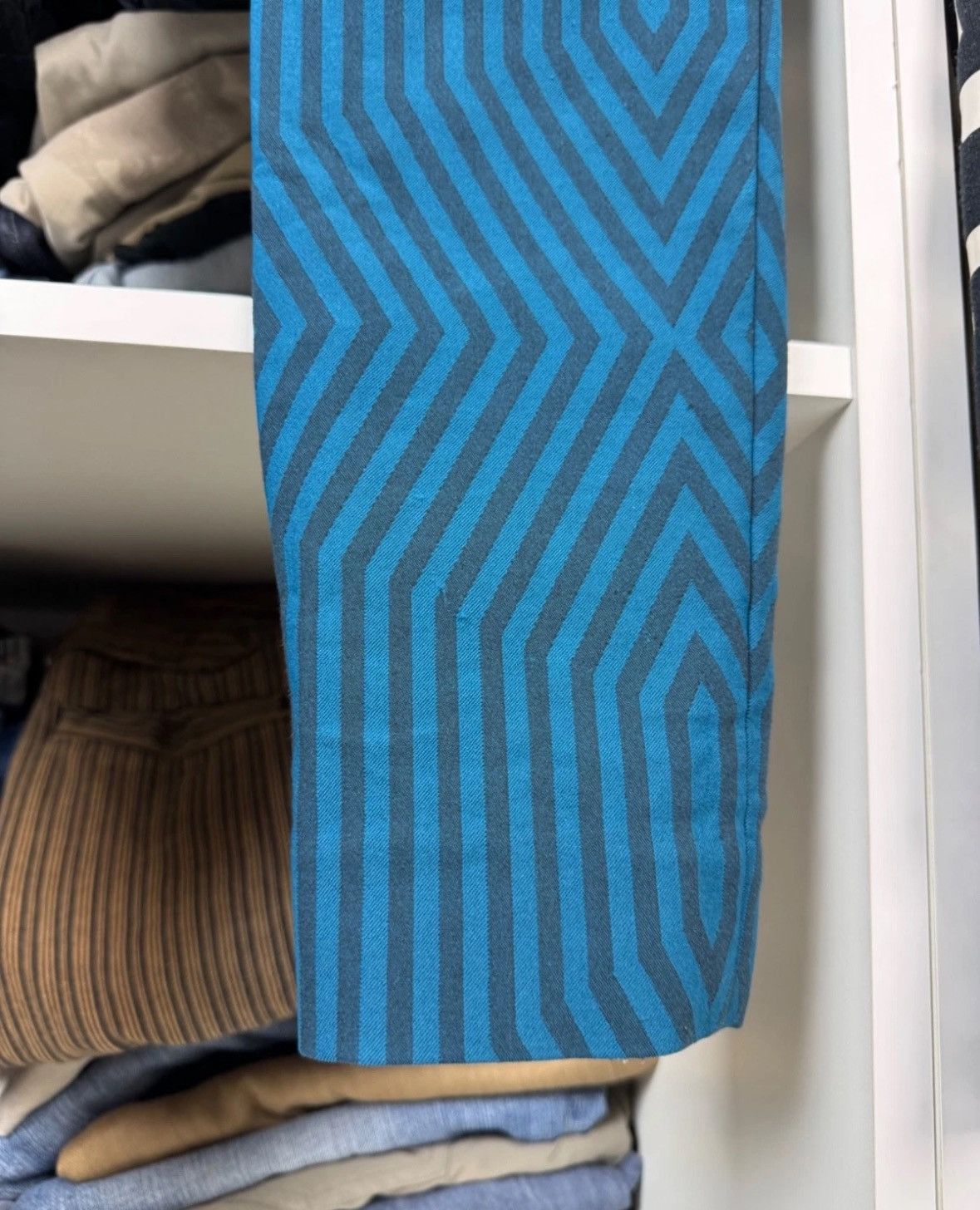 Issey Miyake Issey Miyake Women's Geometric Print Pants Trousers Size 3 Size 27" / US 4 / IT 40 - 12 Thumbnail